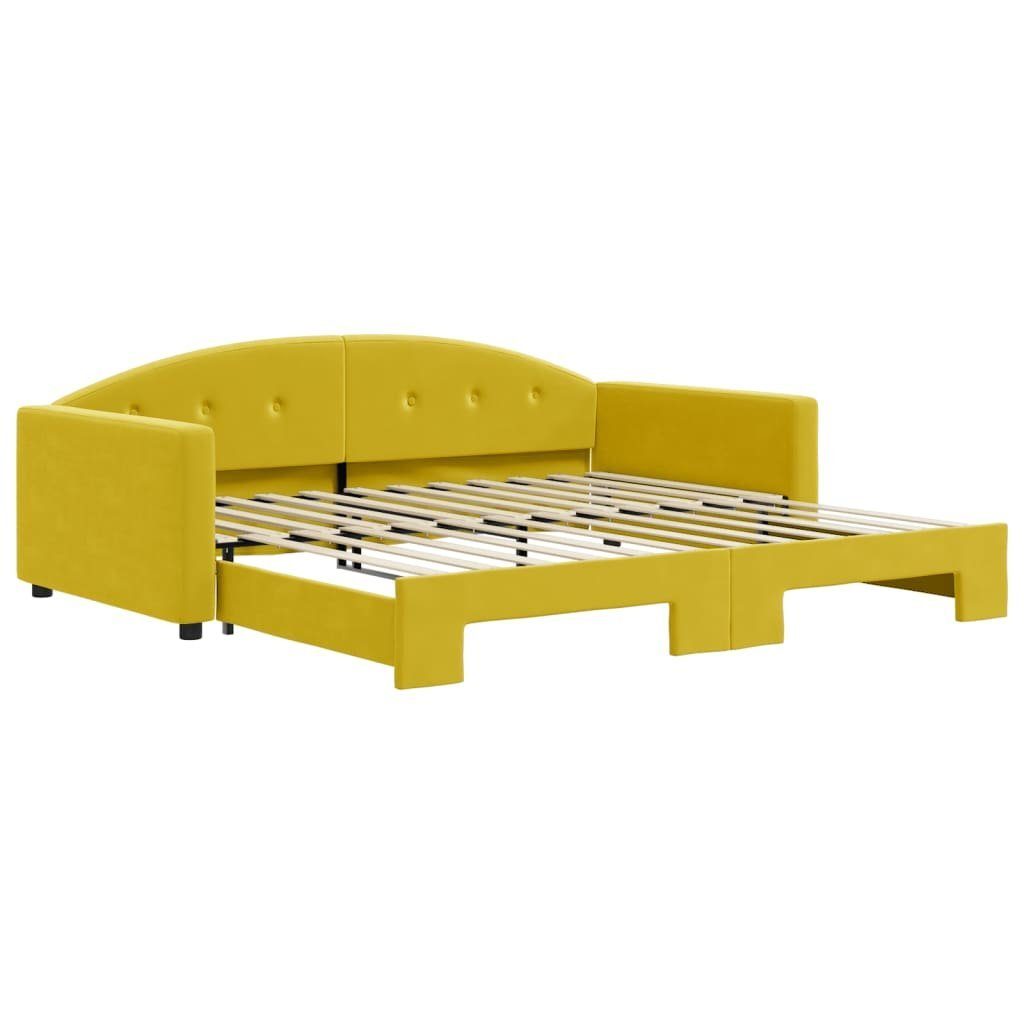 vidaXL Bett Tagesbett Ausziehbar Gelb 100x200 günstig online kaufen