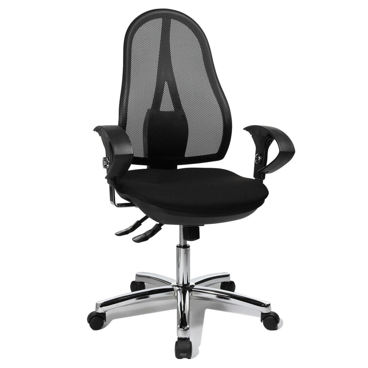 TOPSTAR Drehstuhl Bürodrehstuhl Open Point SY Deluxe - schwarz mit Armlehnen Rollen für