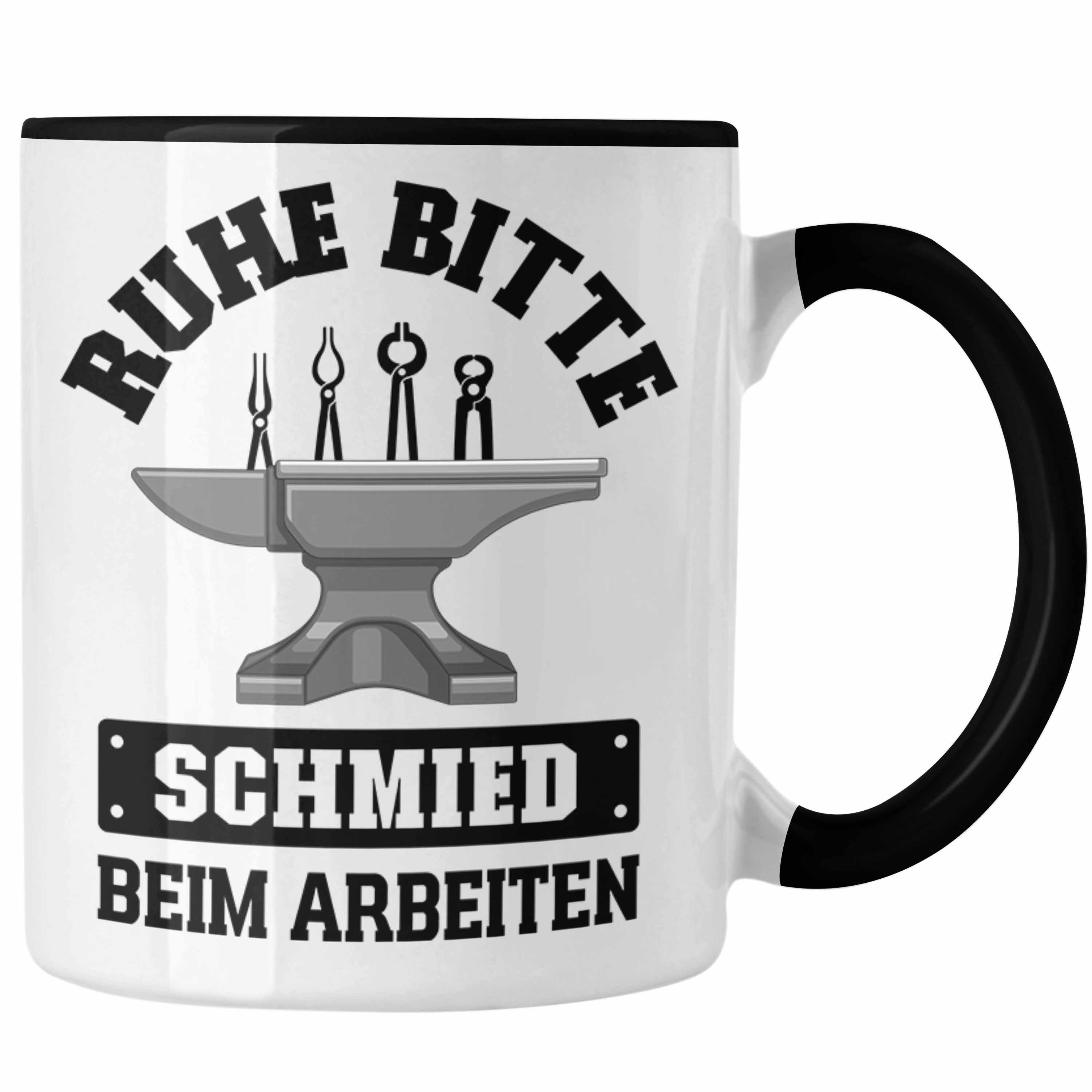 Trendation Tasse Trendation Tasse Hufschmied mit - Schmied Schwarz Spruch Geschenke Geschenkidee Kaffeetasse