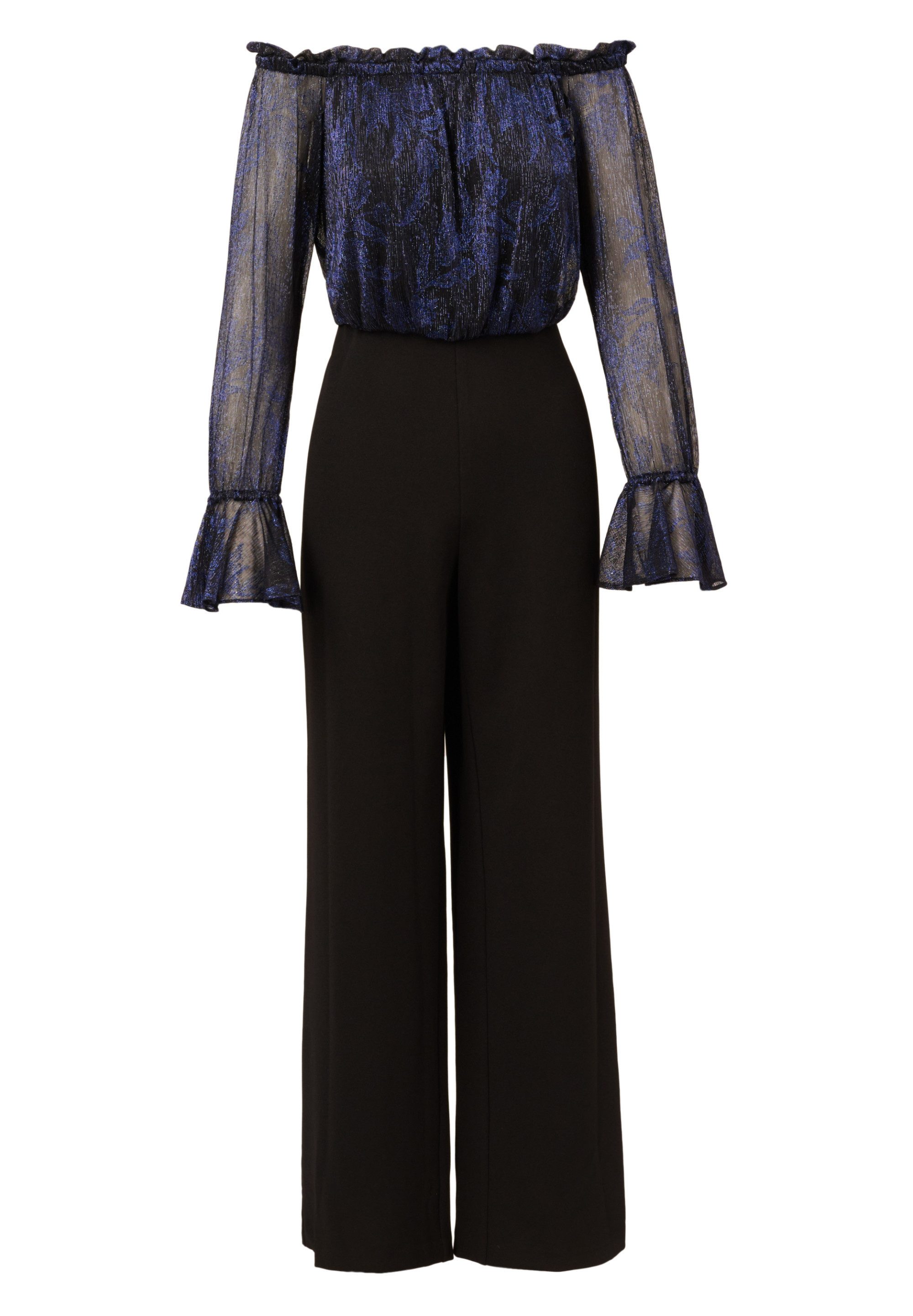 Adrianna Papell Jumpsuit Crinkle Crepe Jumpsuit Schmeichelhafter, metallisc günstig online kaufen