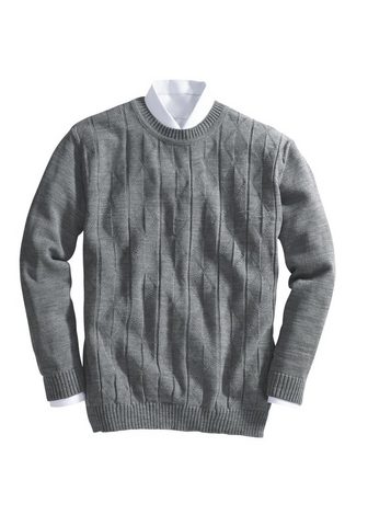 CLASSIC Basics пуловер с классические круглым ...