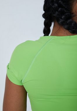 SPORTKIND Funktionsshirt Tennis Capsleeve T-Shirt für Mädchen & Damen hellgrün