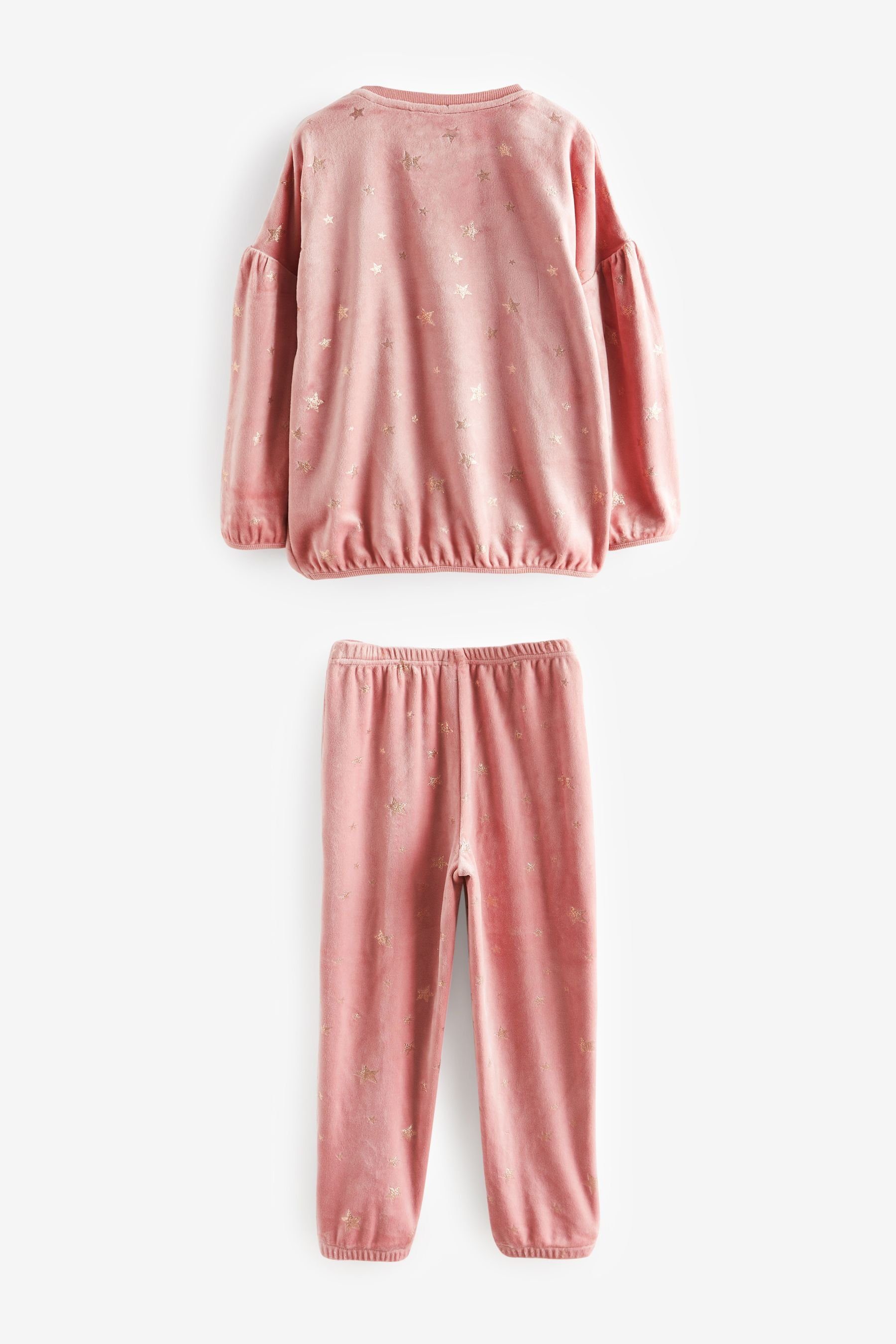 Metallic Star Pyjama (2 tlg) Pyjama Bequemer Next Pink