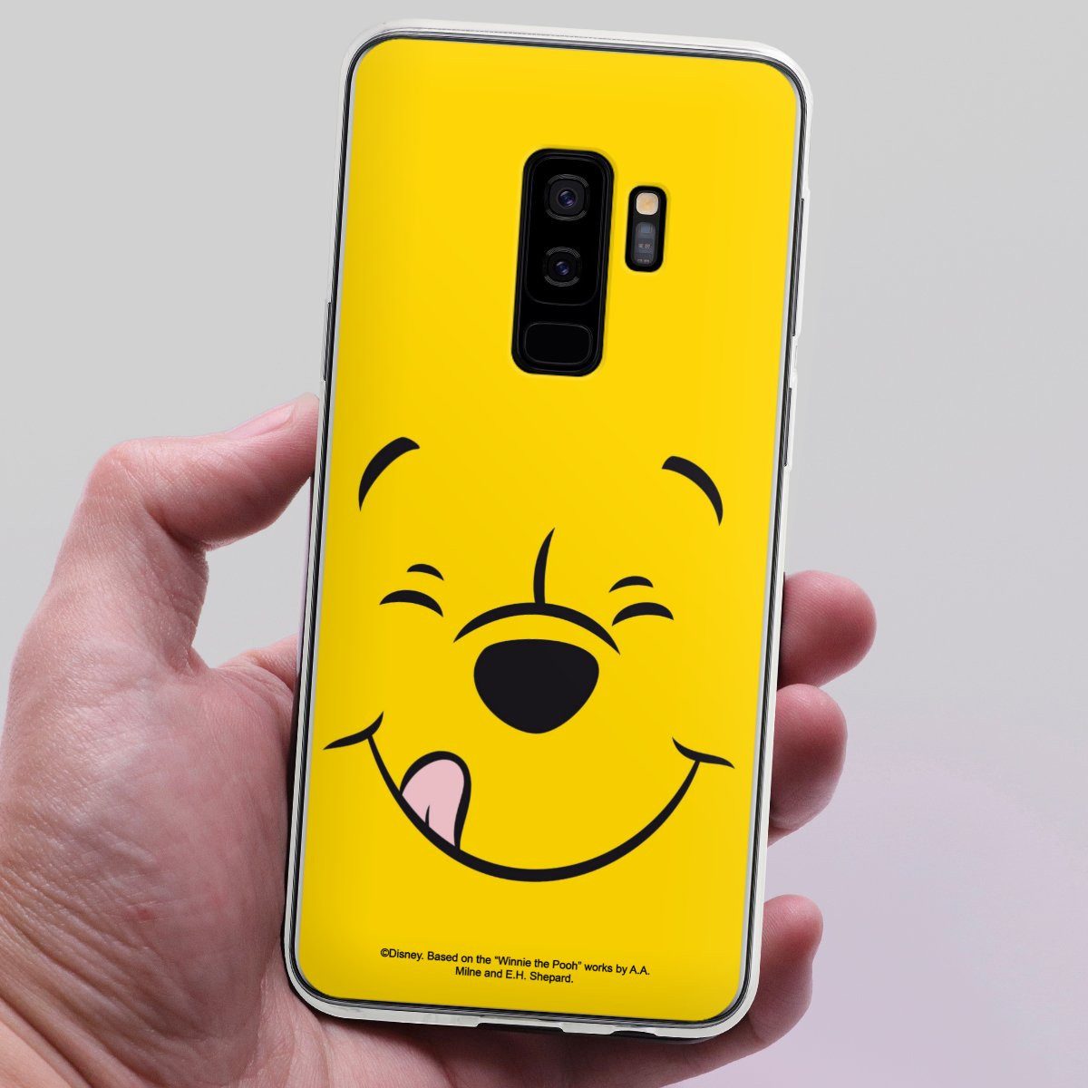 DeinDesign Handyhülle Winnie Puuh Offizielles Lizenzprodukt Disney Puuh Closeup, Samsung Galaxy S9 Plus Silikon Hülle Bumper Case Handy Schutzhülle
