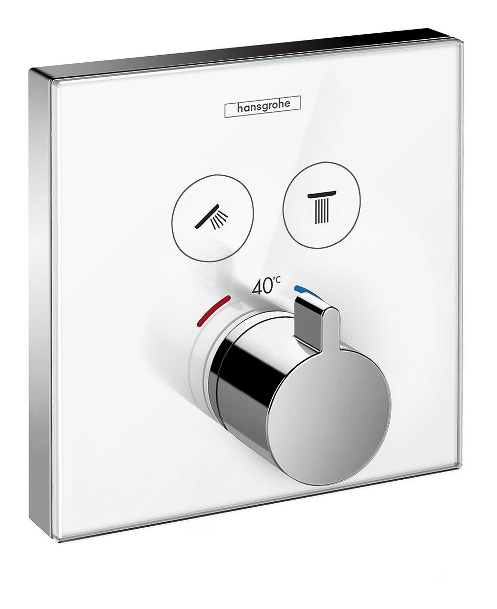 hansgrohe Weiß Verbraucher 2 / Unterputz Thermostat Glas ShowerSelect Unterputzarmatur Chrom - für