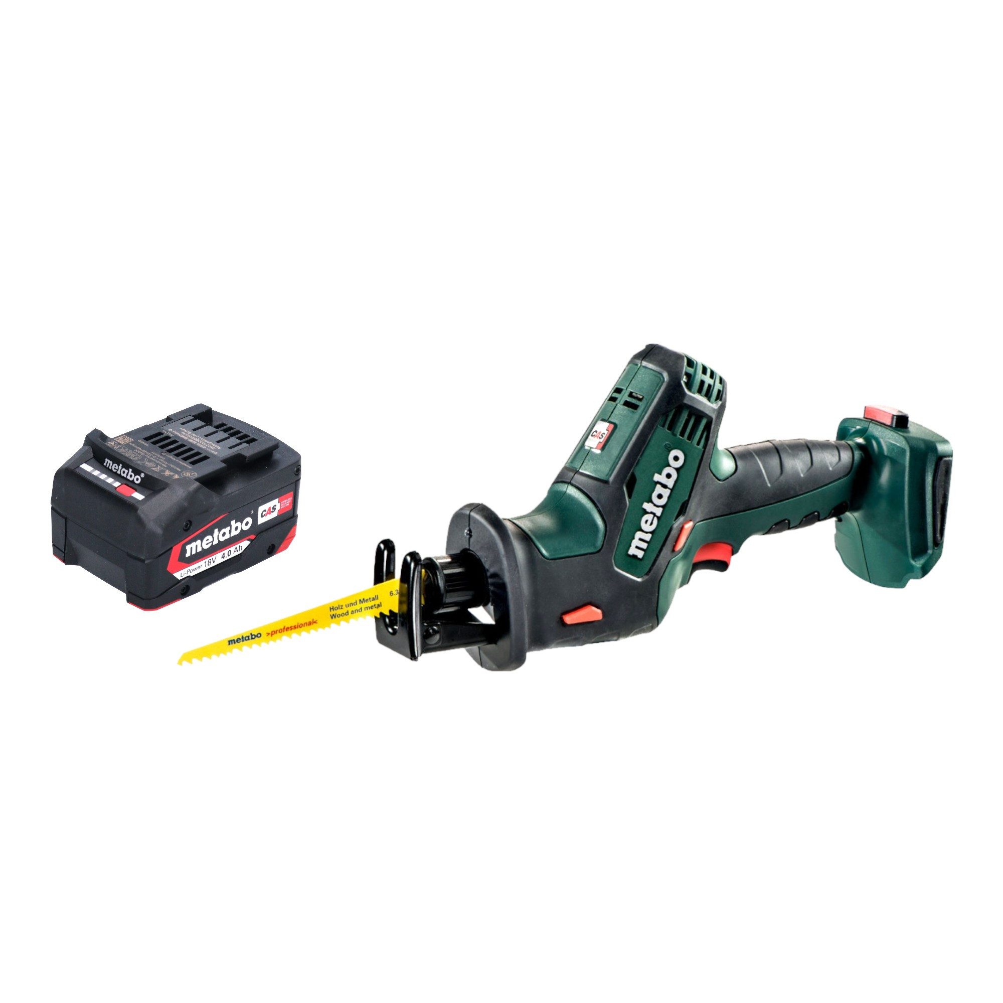 metabo Akku-Reciprosäge SSE 18 LTX Compact Säbelsäge 18 V 13 mm + 1x Akku 4,0 Ah