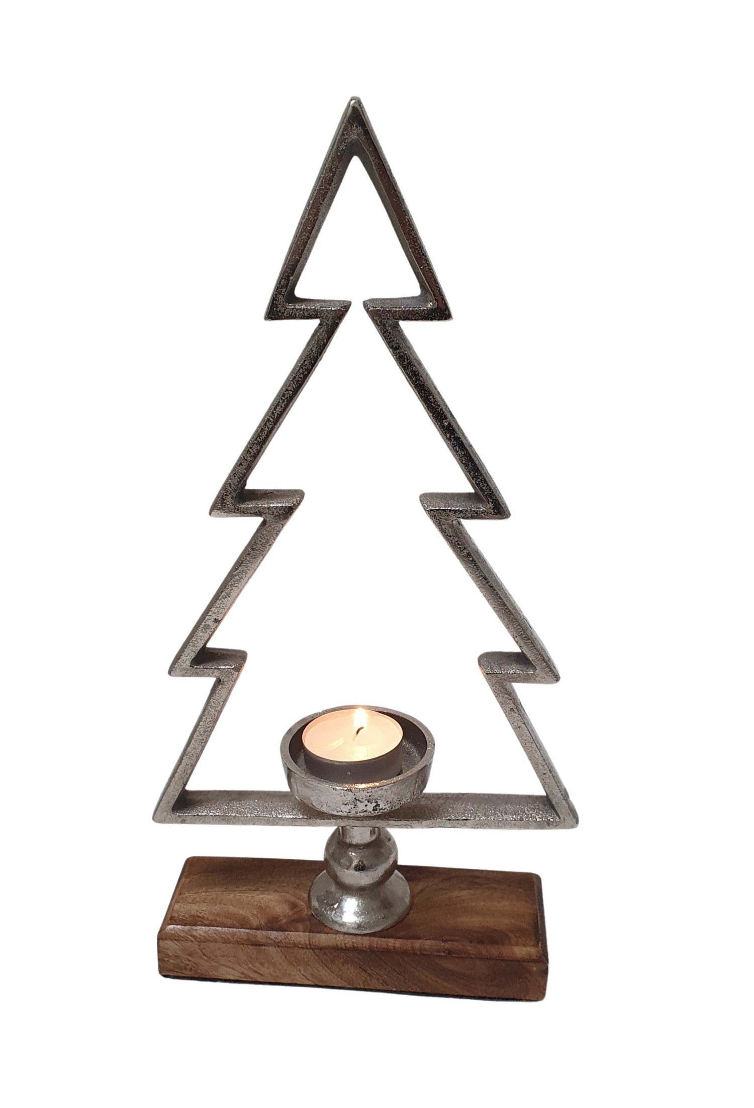 sesua Teelichthalter Teelichthalter Tannenbaum 33 cm Kerzenständer Weihnachtsdeko