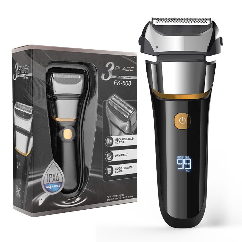 TUWENA Elektrorasierer Rasierer Herren Elektrisch,Folienrasierer Herre,Nass&Trocken Rasierer, mit LED-Anzeige, Wiederaufladbarer USB, Waschbarer