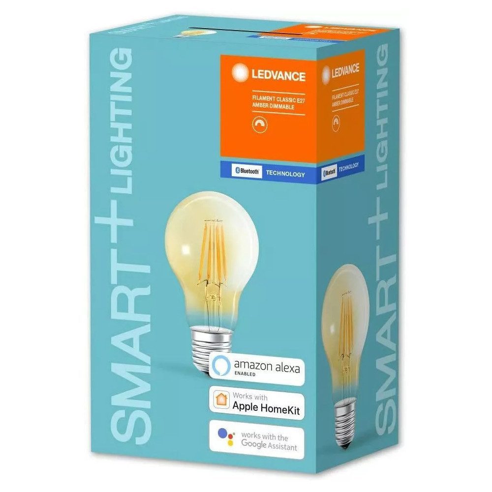 Ledvance LED-Leuchtmittel LED Lampe E27 Smart Bluetooth warmweiß, E27, 1 St., Warmweiß, dimmbar Glühbirne filament gold