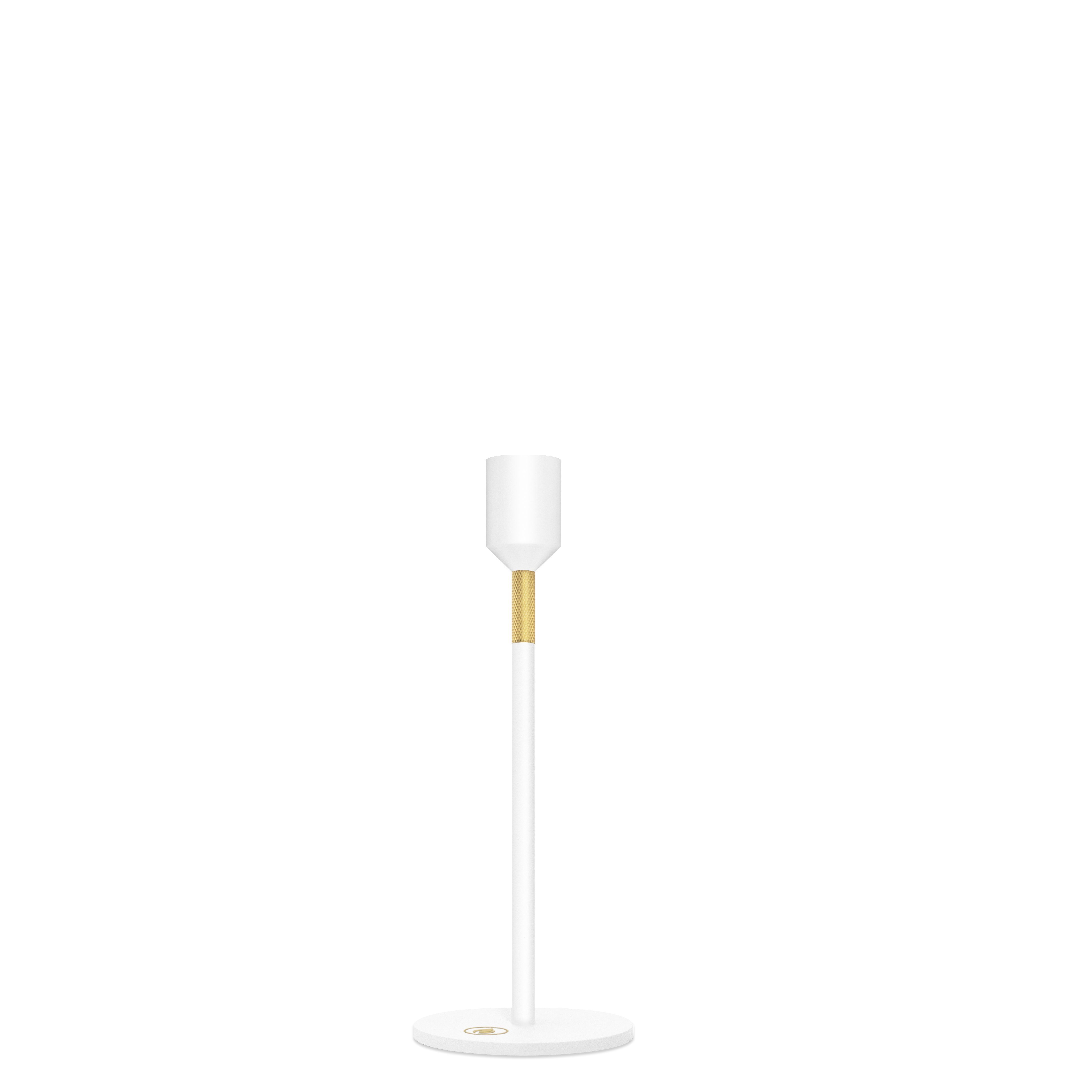 Kerzenständer Nordic Flame Kerzenständer WHITE weiß gold 19cm