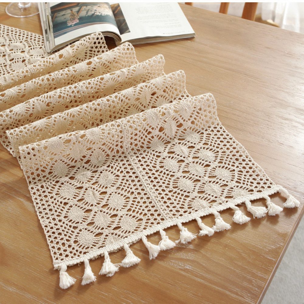 NUODWELL Tischläufer Tischläufer Boho, Hochzeit Tischdecke, günstig online kaufen