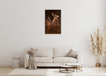 KUNSTLOFT Gemälde Ein Ritt in die Prärie 60x90 cm, Leinwandbild 100% HANDGEMALT Wandbild Wohnzimmer
