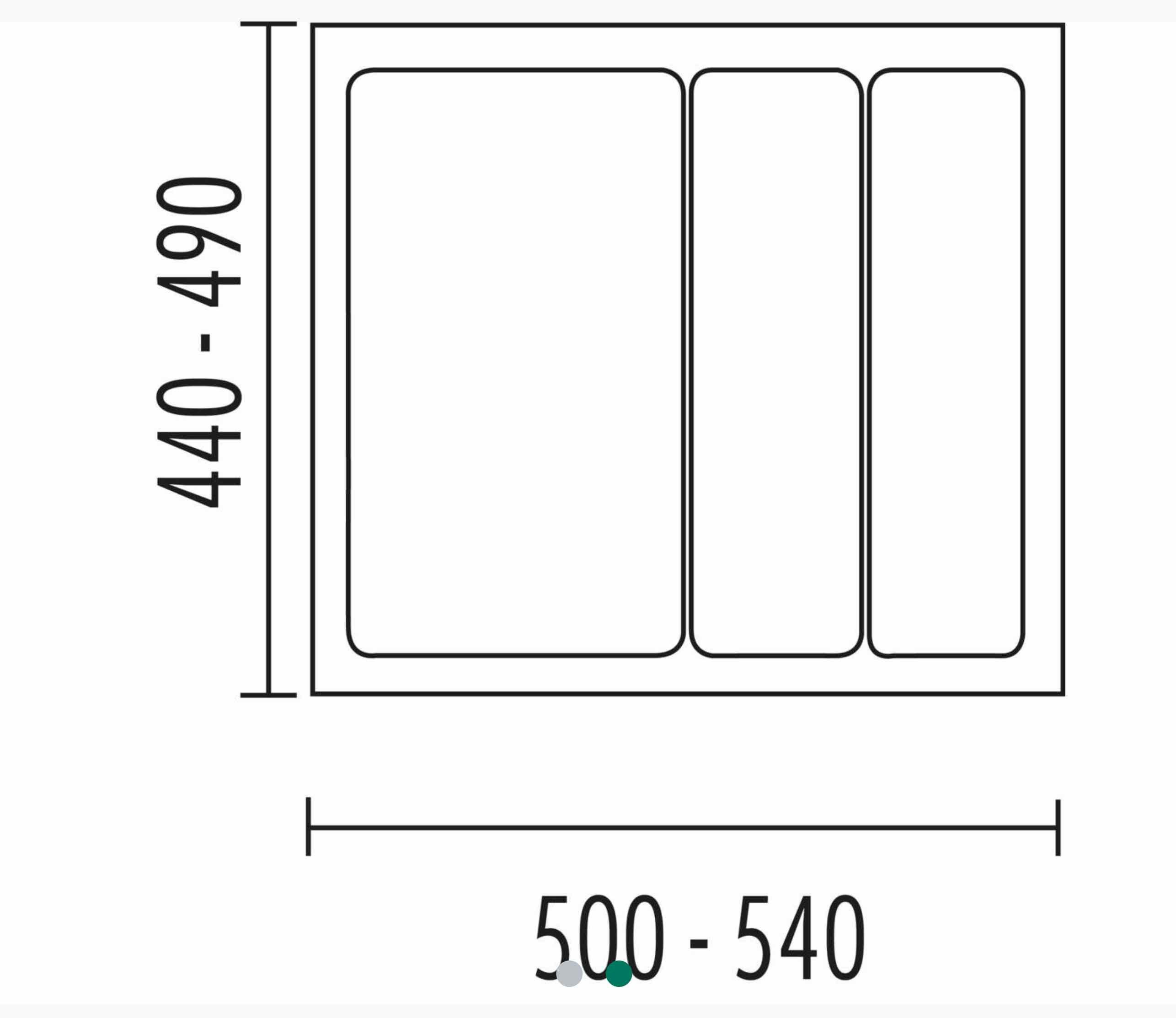 Naber Besteckeinsatz NABER Mehrzweck-Einsatz, für 600er Schrank