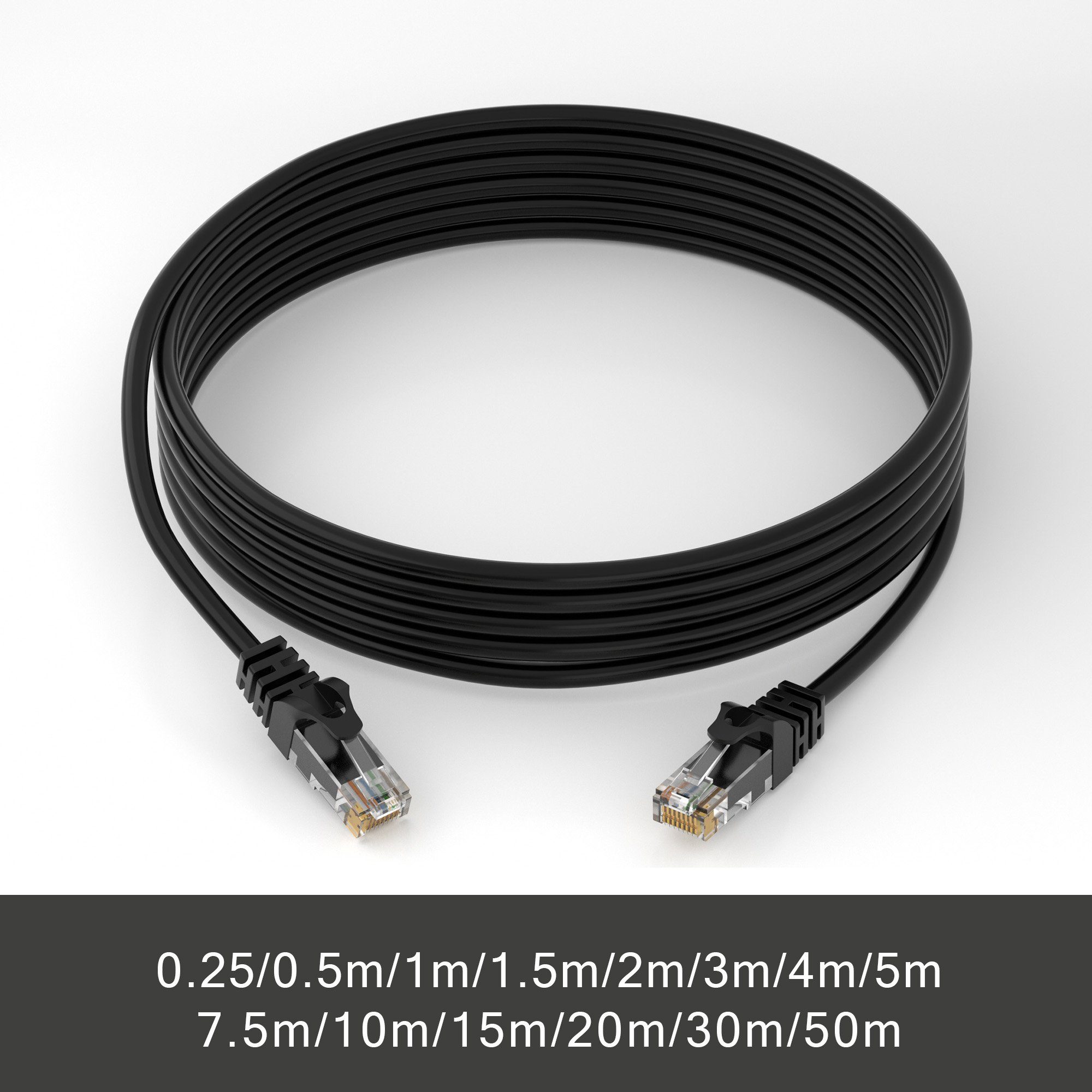 JAMEGA CAT 6 Patchkabel RJ45 Rohkabel LAN Kabel Ethernet Netzwerkkabel LAN-Kabel, CAT.6, RJ-45 Stecker (Ethernet) (100 cm)