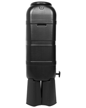 ONDIS24 Regentonne Wassertonne Gieswasserbehälter Regenbehälter, für Balkone und Terrasse, 100 l, inkl. Ständer, Auslaufhahn & Füllautomat