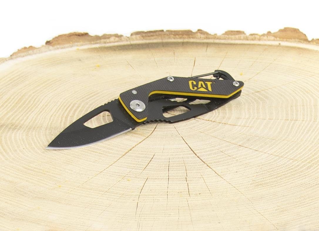 CATERPILLAR Taschenmesser Taschenmesser, Klappmesser mit 5,4cm Drop-Point-Klinge und Gürtelclip, (1 St), Drop Point Klinge, Daumenlrille, Gürtelclip, Karabinerclip