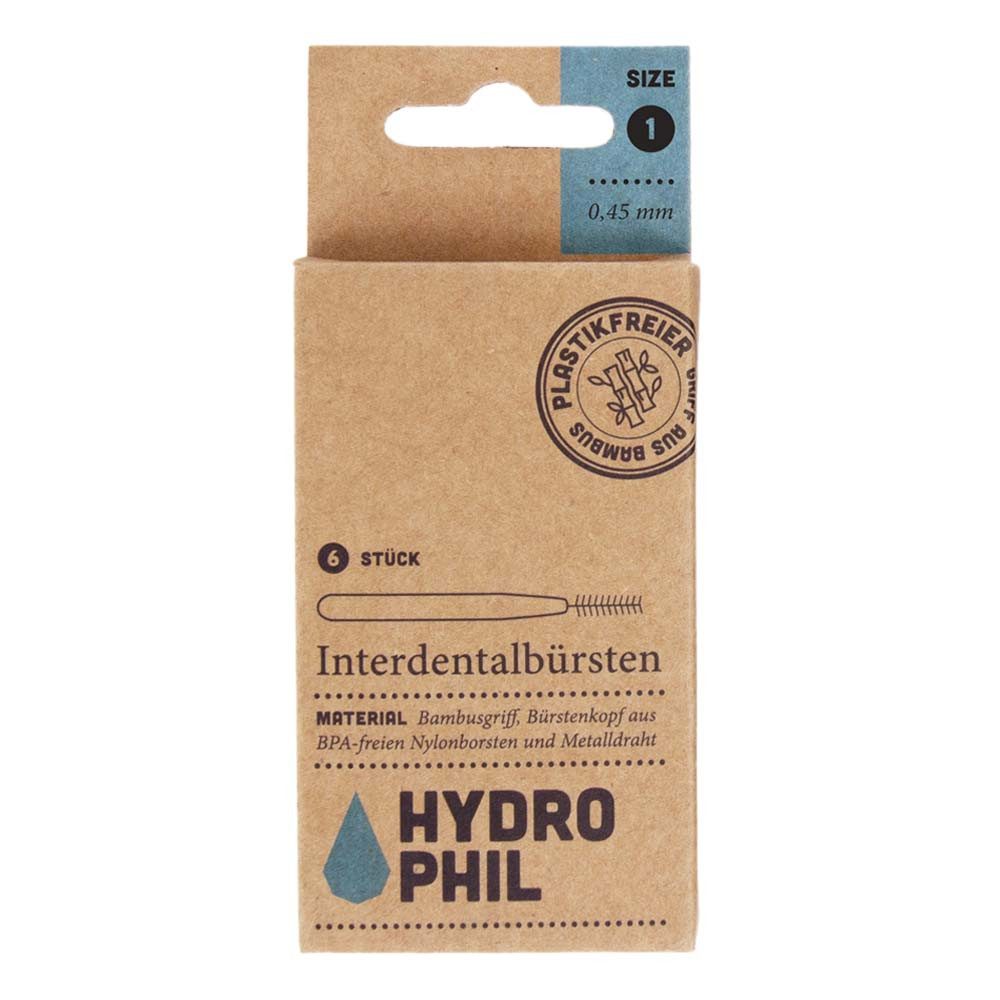 Hydrophil Zahnbürste Interdentalbürsten - 0,45 mm Size 1