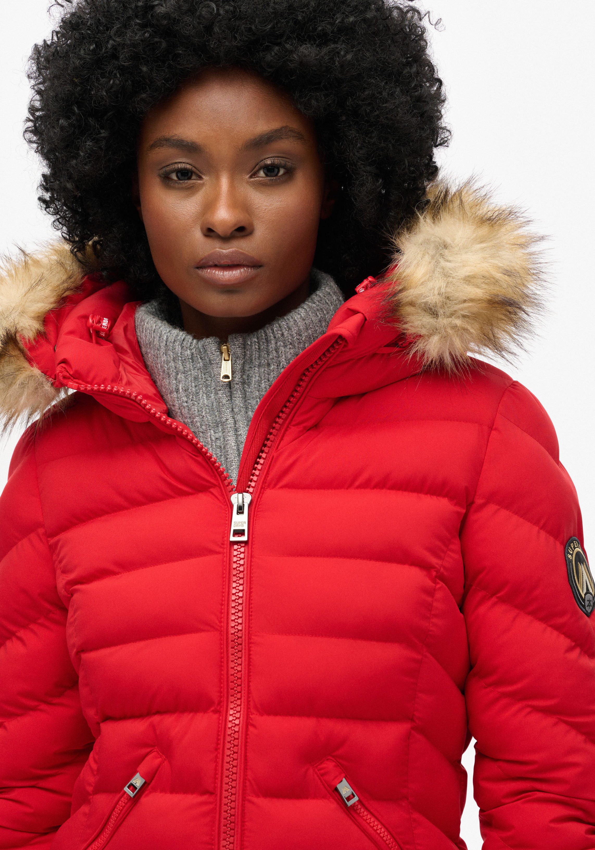 Superdry Steppjacke FUJI FAUX FUR HOOD günstig online kaufen
