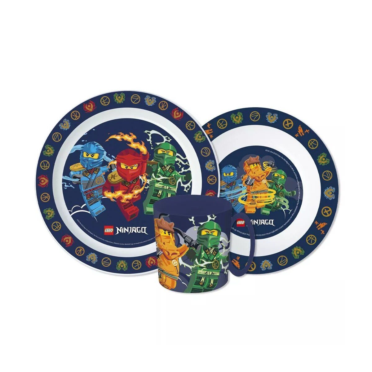 LEGO® Kindergeschirr-Set Lego Elemental Ninjago Geschirrset