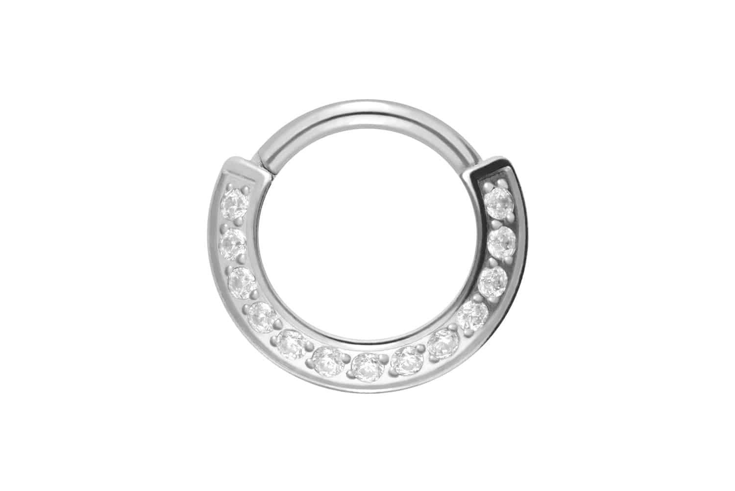 Piercing-Set Titan Segmentring Clicker 13 KRISTALLE