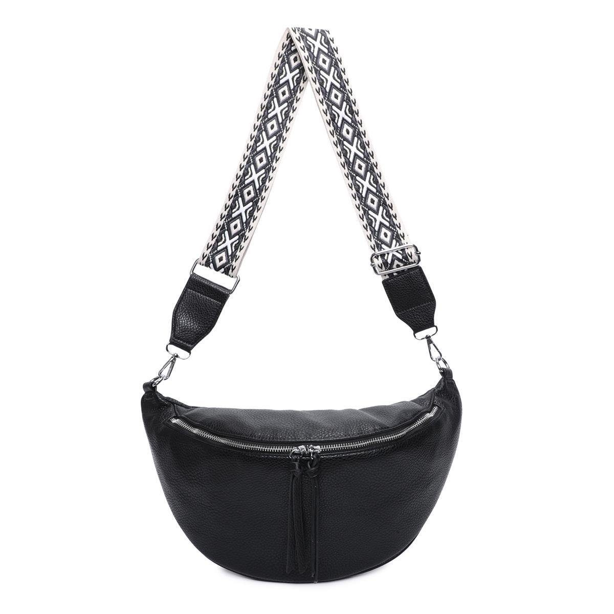 ITALYSHOP24 Schultertasche Damen XXL Tasche Gürteltasche Bodybag Brusttasch günstig online kaufen