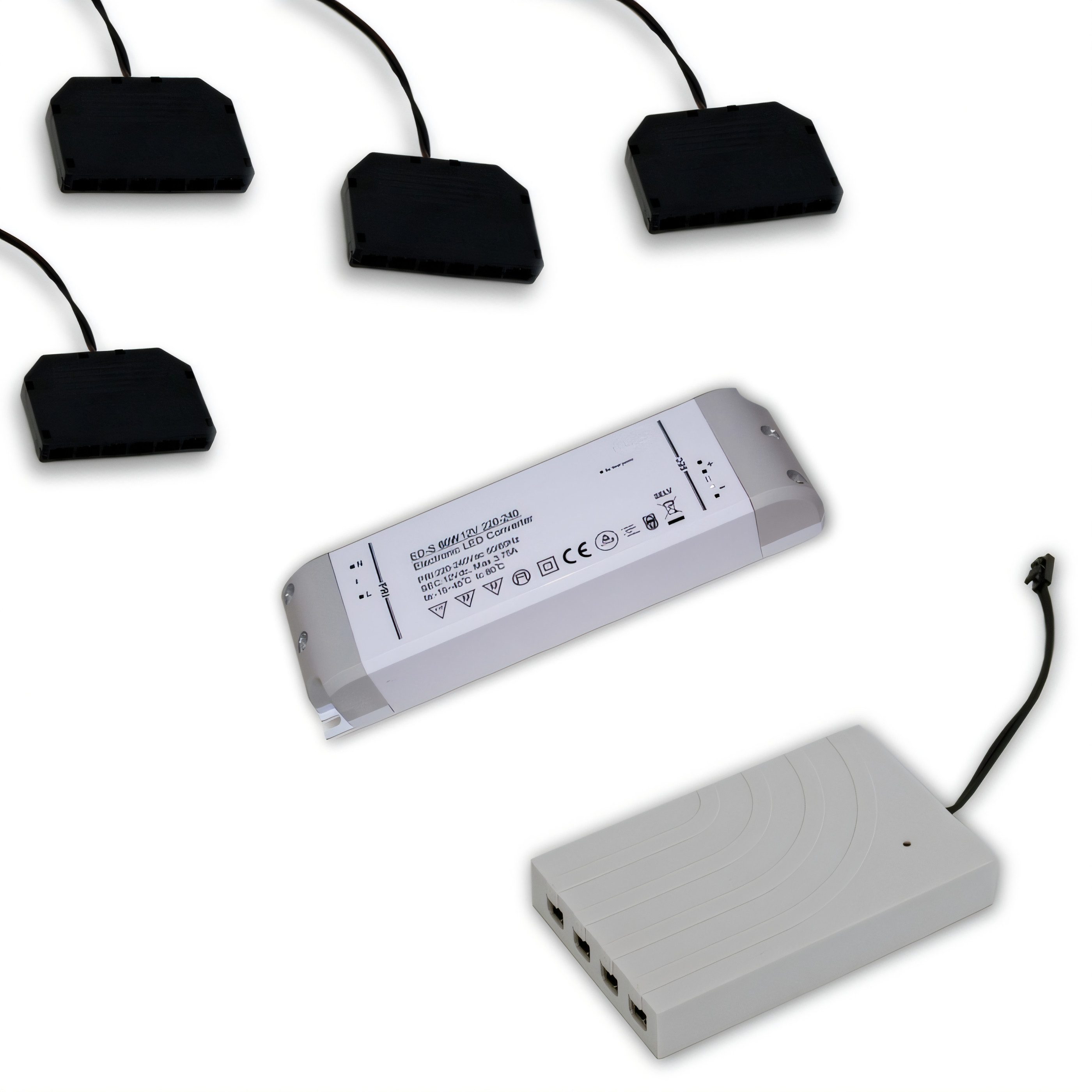 SO-TECH® Licht-Funksteuerung Emotion Steuerung 4-Kanal Folgeset inkl. 60W Konverter