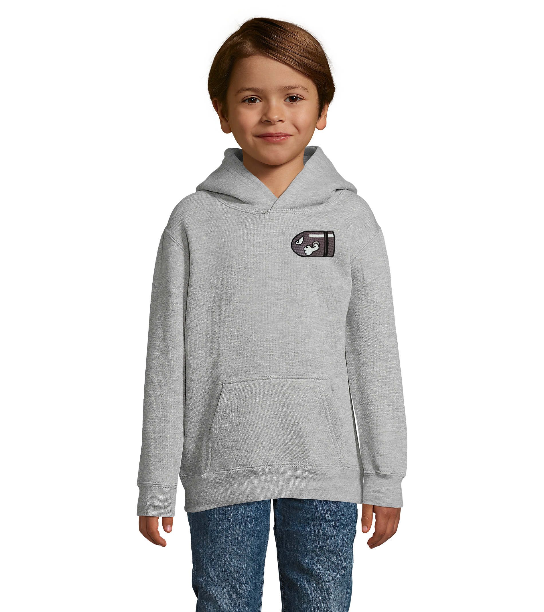Blondie & Brownie Hoodie MarioRocket K Hoodie Kinder Retro Patch Motiv Freizeit Kapuze Fun (Einzelstück, Einzelartikel) Mario Rocket K Hoodie RetroKinderStyle