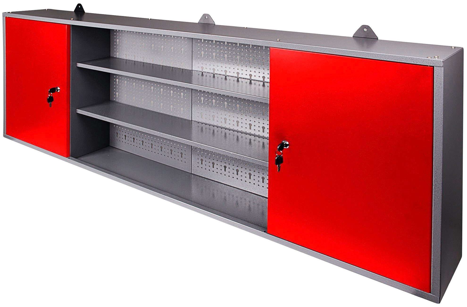 ONDIS24 Werkstatt-Set Paul, 2 Türen, 2 Einlegeböden, Eurolochrückwand