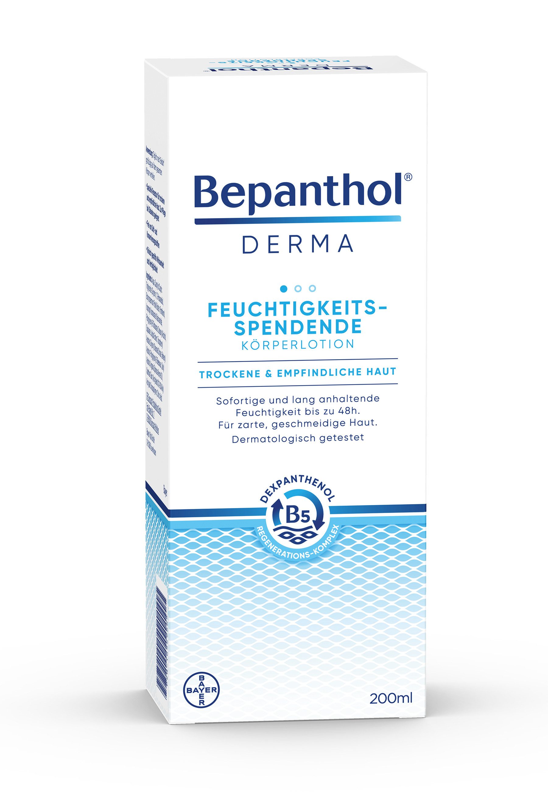 Bepanthol Körperlotion Feuchtigkeitsspendende Körperlotion, spendet sofortige & lang anhaltende Feuchtigkeit für bis zu 48h