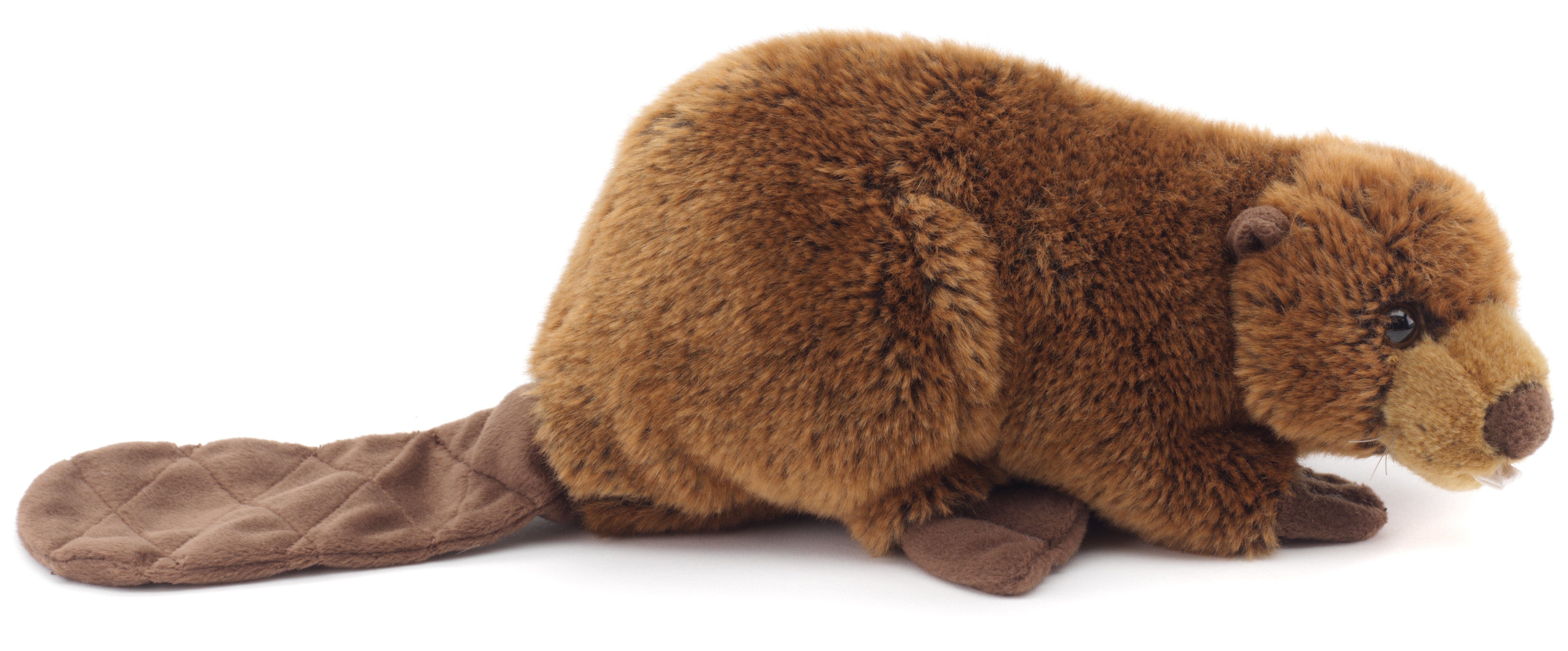Uni-Toys Kuscheltier Biber - 29 cm (Länge) - Plüsch-Nagetier - Plüschtier, zu 100 % recyceltes Füllmaterial