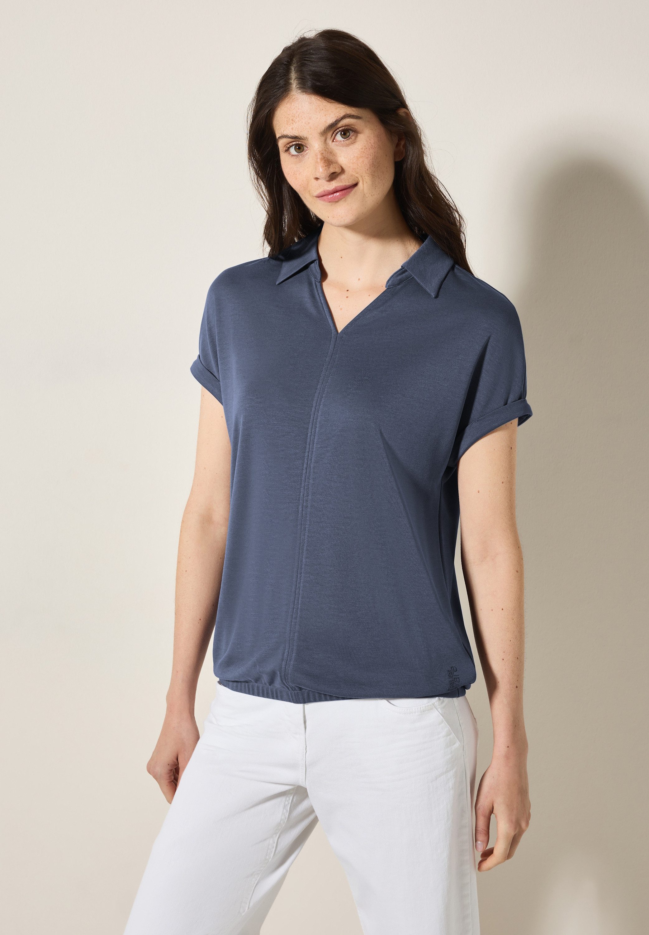 Cecil Poloshirt, mit Elastiksaum günstig online kaufen