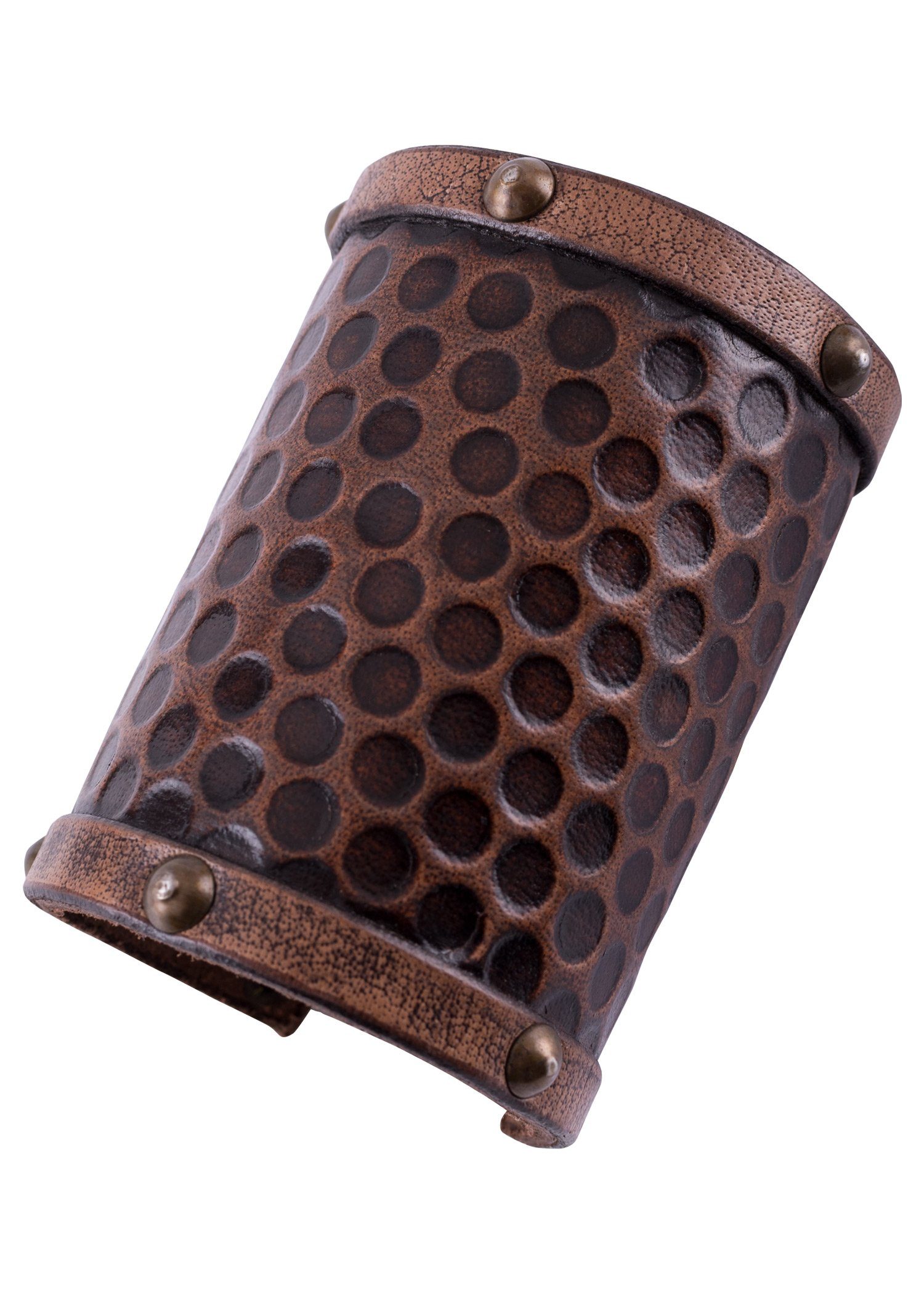 Ritter-Kostüm Armschützer aus Leder ohne Zierbeschläge