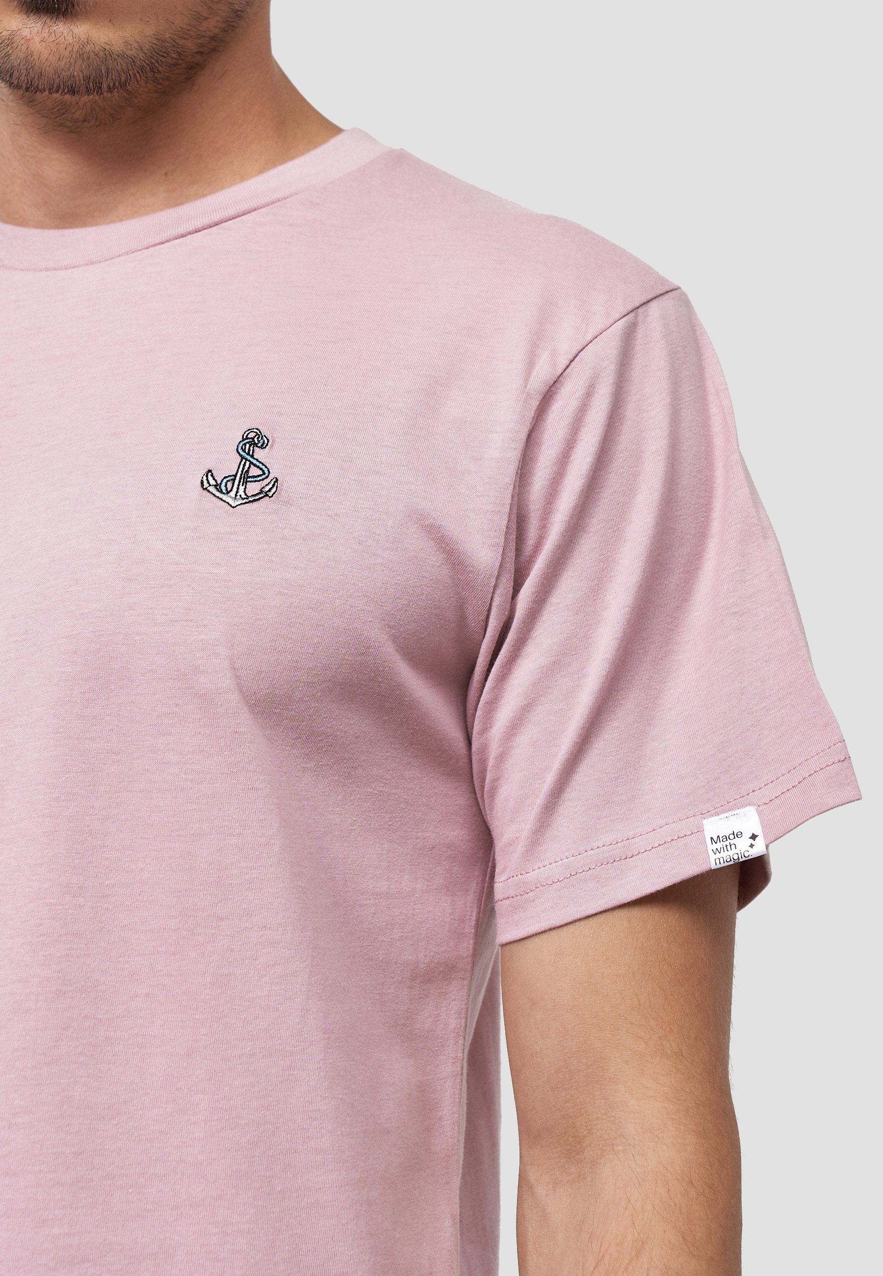 MIKON zertifizierte Pink GOTS T-Shirt Anker Bio-Baumwolle