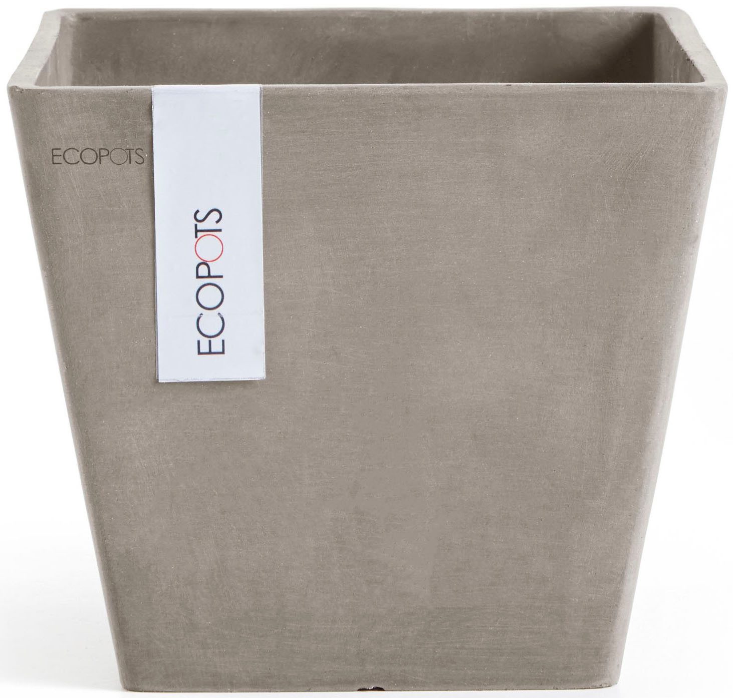 ECOPOTS Blumentopf ROTTERDAM Taupe, BxTxH: 20x20x17,5 cm günstig online kaufen