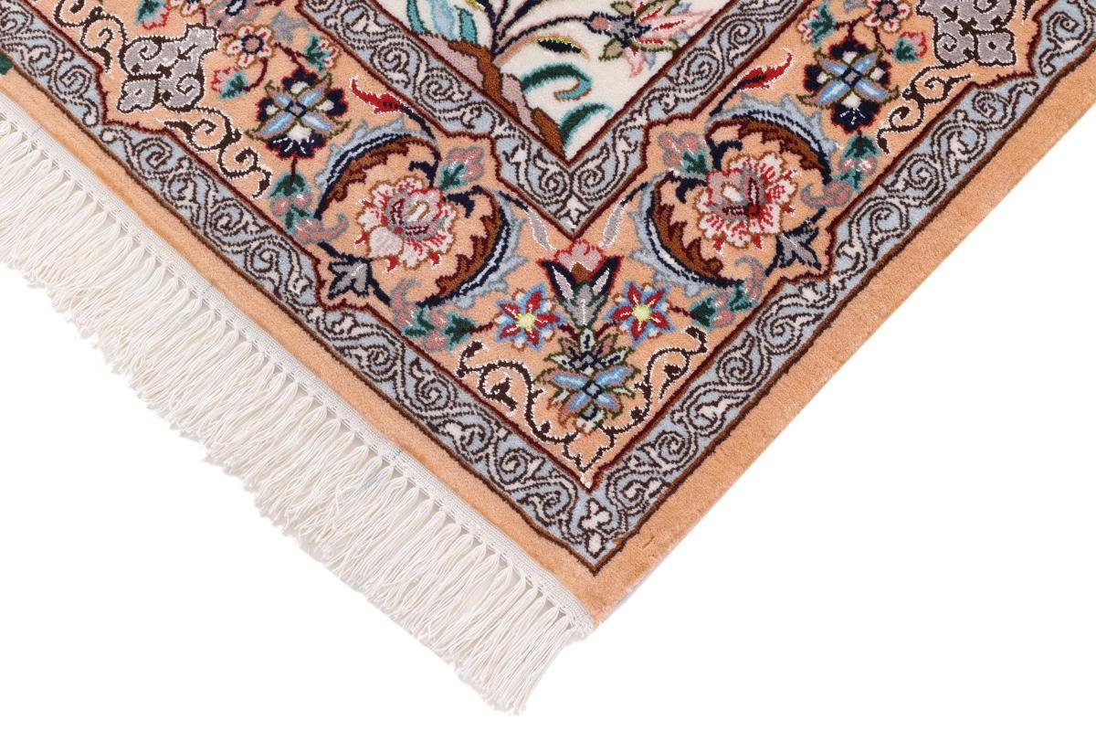 Orientteppich Isfahan Seidenkette Orientteppich, Handgeknüpfter 6 mm Nain 110x161 Trading, rechteckig, Höhe