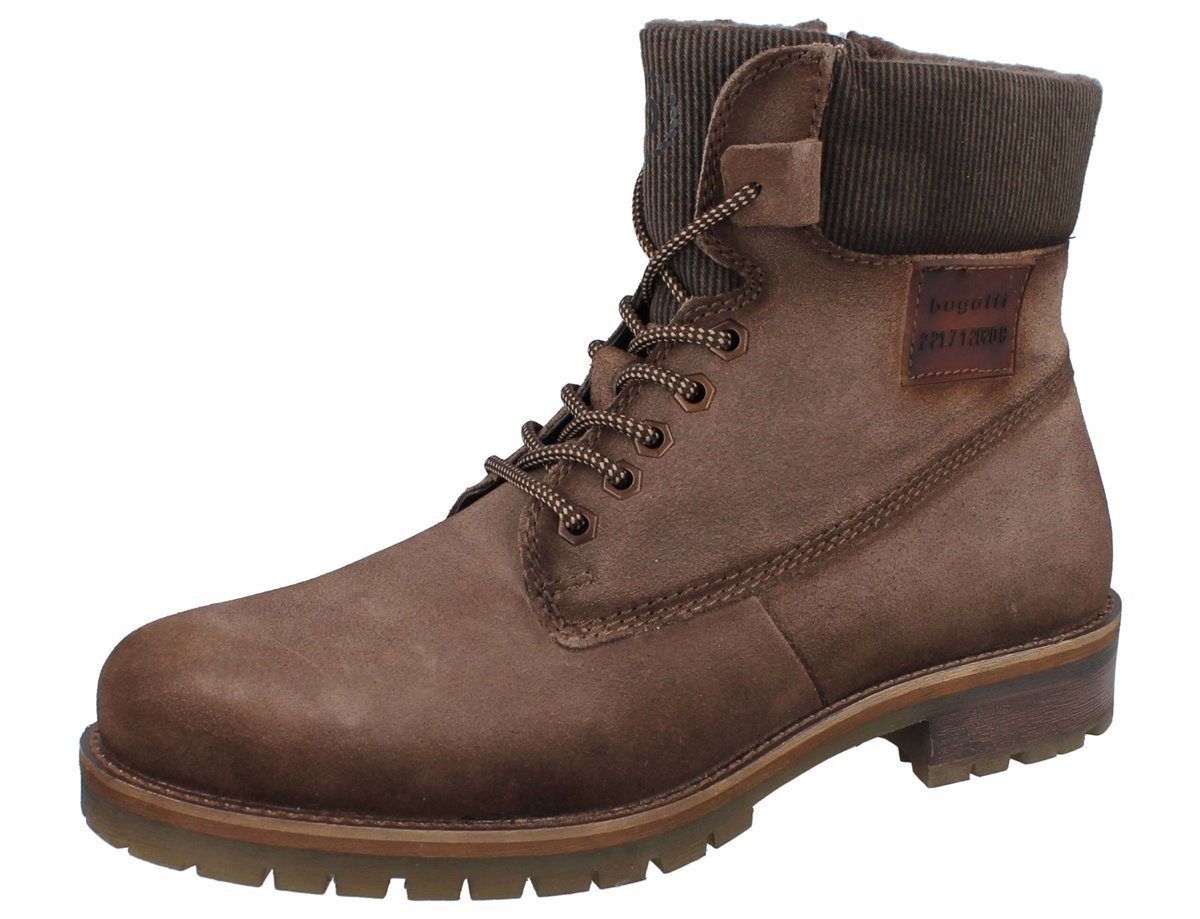 bugatti BUGATTI Herren Stiefel braun Veloursleder - Größe: 42 Winterstiefel