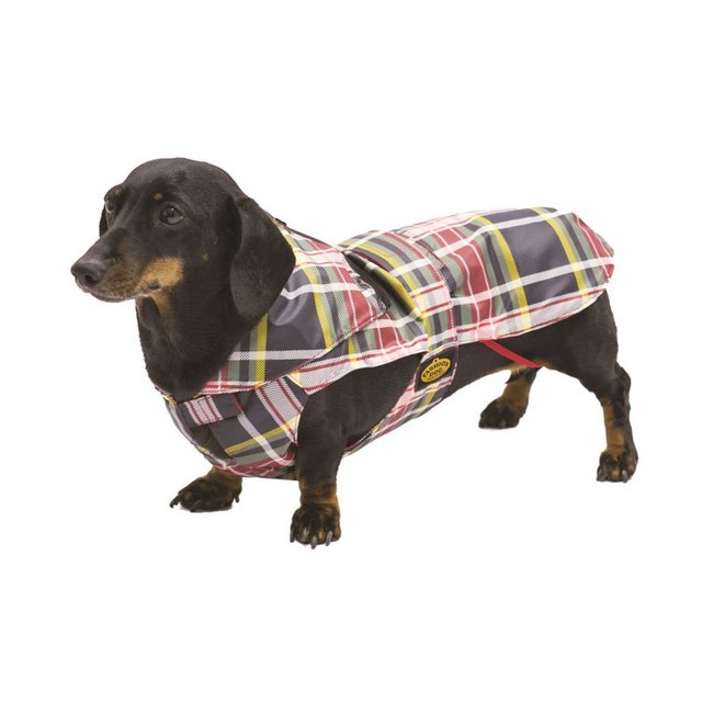 Fashion Dog Hunderegenmantel Hunde-Regenmantel speziell für Dackel – Tartan