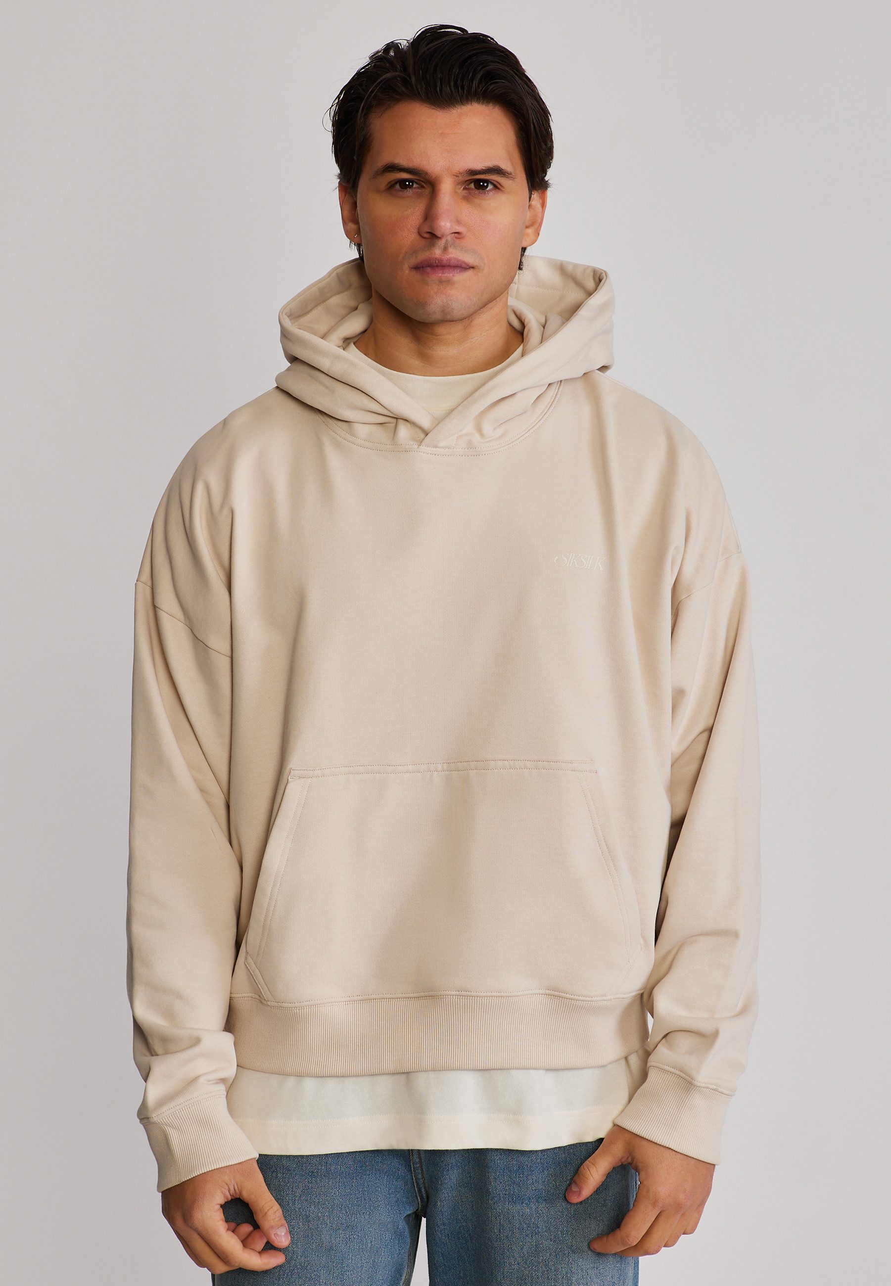 Siksilk Hoodie SikSilk Herren Ecru Graphic Hoodie