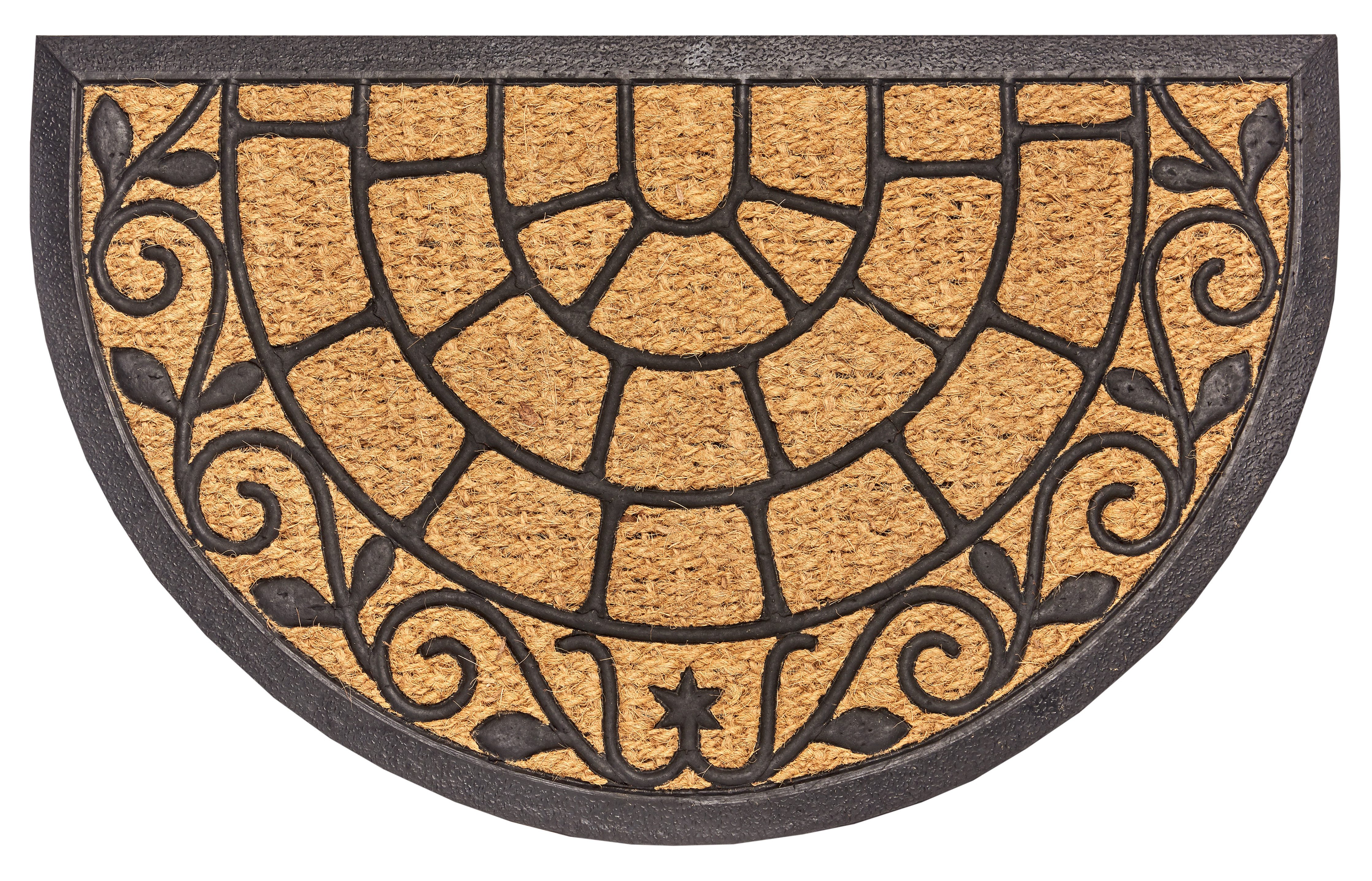 HANSE Home Fußmatte Kokos, Türmatte, halbrund, Höhe: 8 mm, Kokos, Gummi, Sc günstig online kaufen