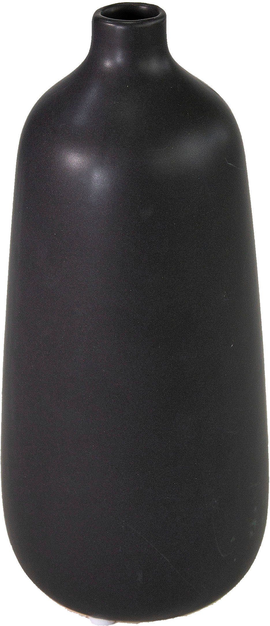 Porzellan, (1 St), Tischvase andas Kila, 23,3 schwarz aus Flaschen-Vase matt cm Höhe