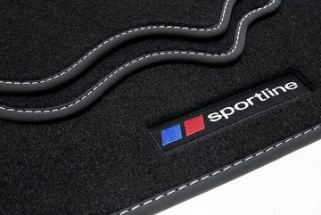 teileplus24 Auto-Fußmatten F672 Fußmatten Set kompatibel mit BMW 2er Active Tourer F45 2014-2021