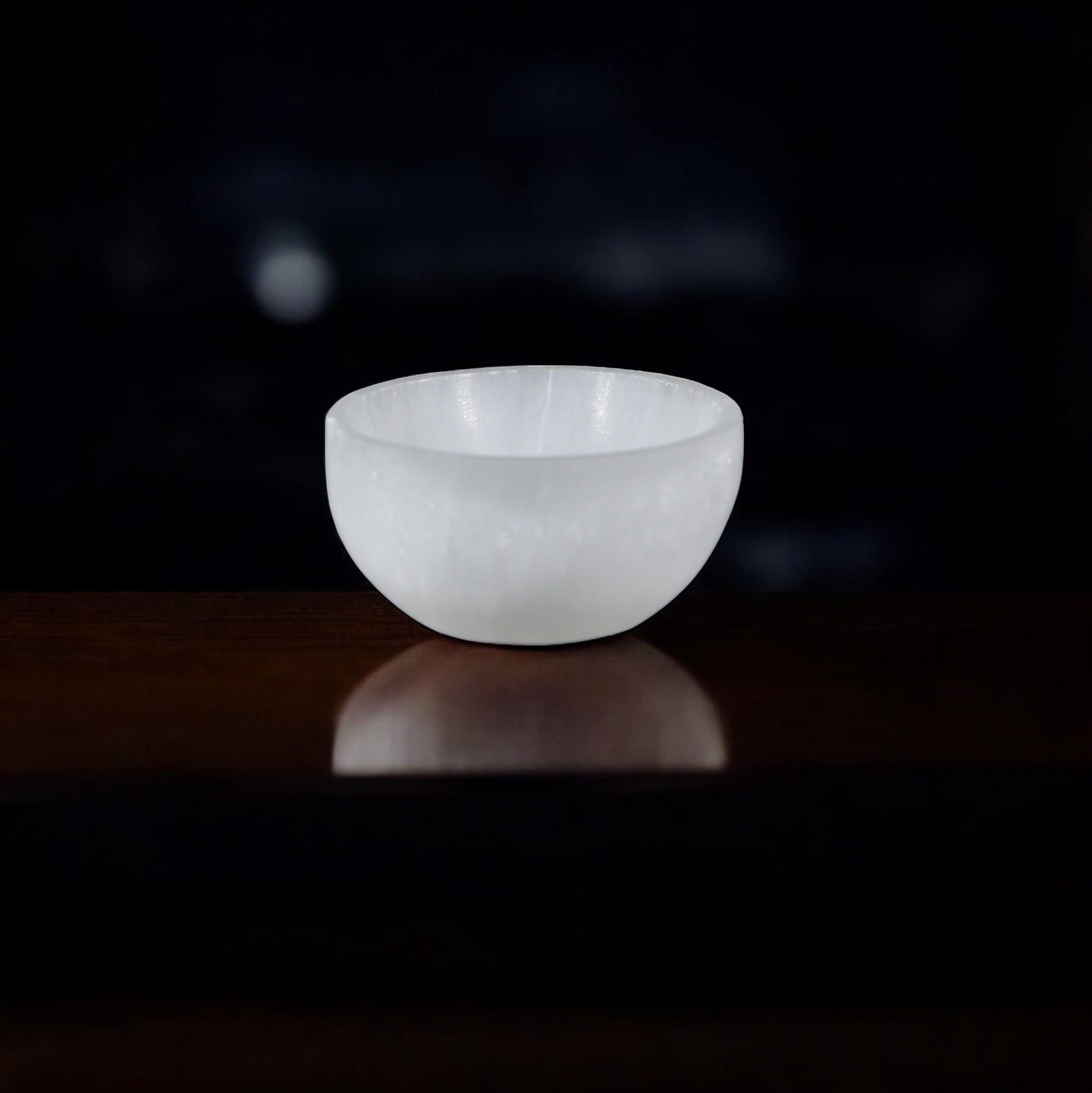 Landster Dekoschale Selenite Schale Schüssel Schmuckschale Ladeschale Kristall Dekoschale, Selenite Kristall