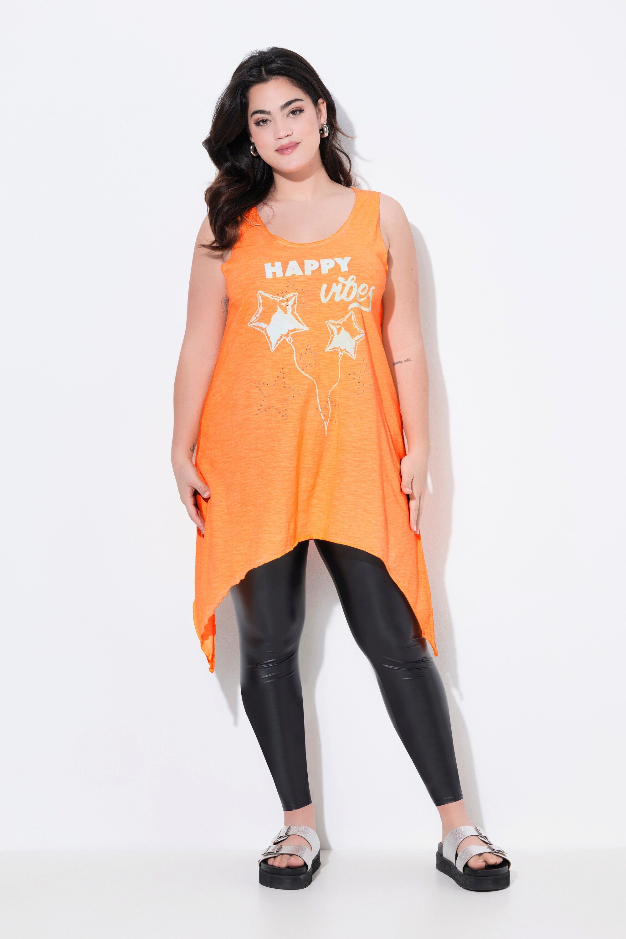 Angel of Style Longtop Top A-Linie Schriftzug Glitzer-Sternchen günstig online kaufen