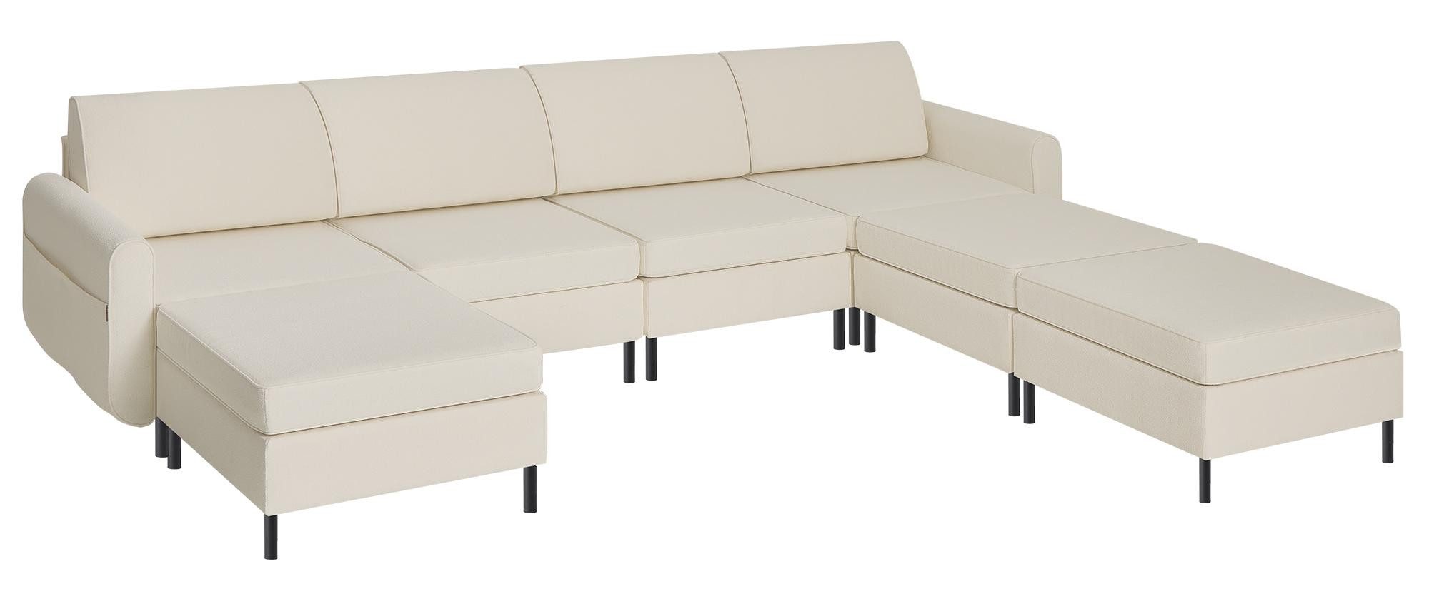 VASAGLE Wohnlandschaft, 7 Teile, Modulares Sofa, günstig online kaufen