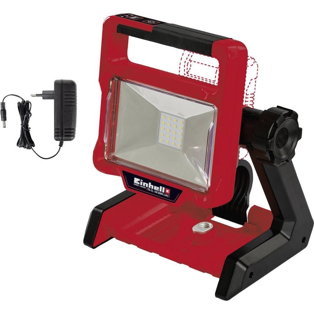 Einhell Arbeitsleuchte Arbeitsleuchte 4514114, Akku wechselbar, Verschiedene Leuchtmoden, Haken zum Hängen, Stativmon