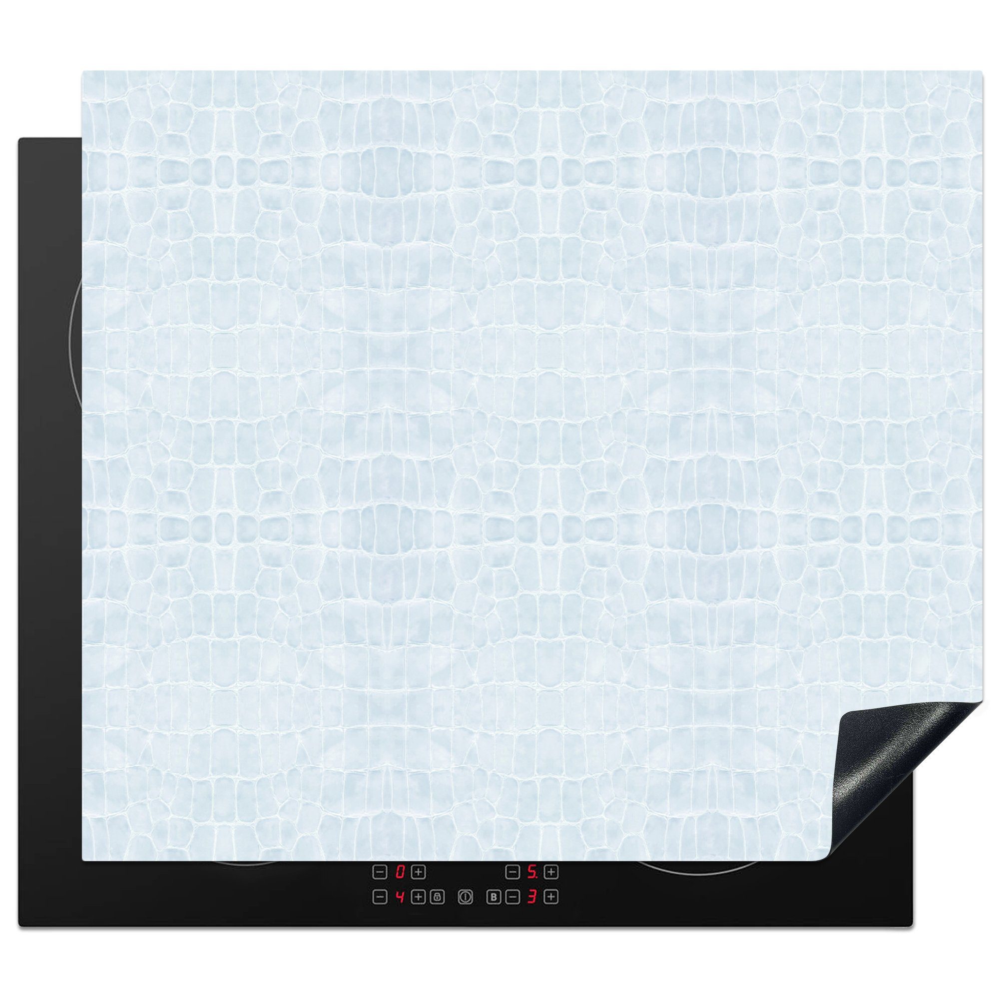 58x51 Küchen Induktionskochfeld (1 Tierhaut, - Vinyl, MuchoWow Leder Dekoration für cm, - tlg), Induktionsherd, Herdblende-/Abdeckplatte Textur