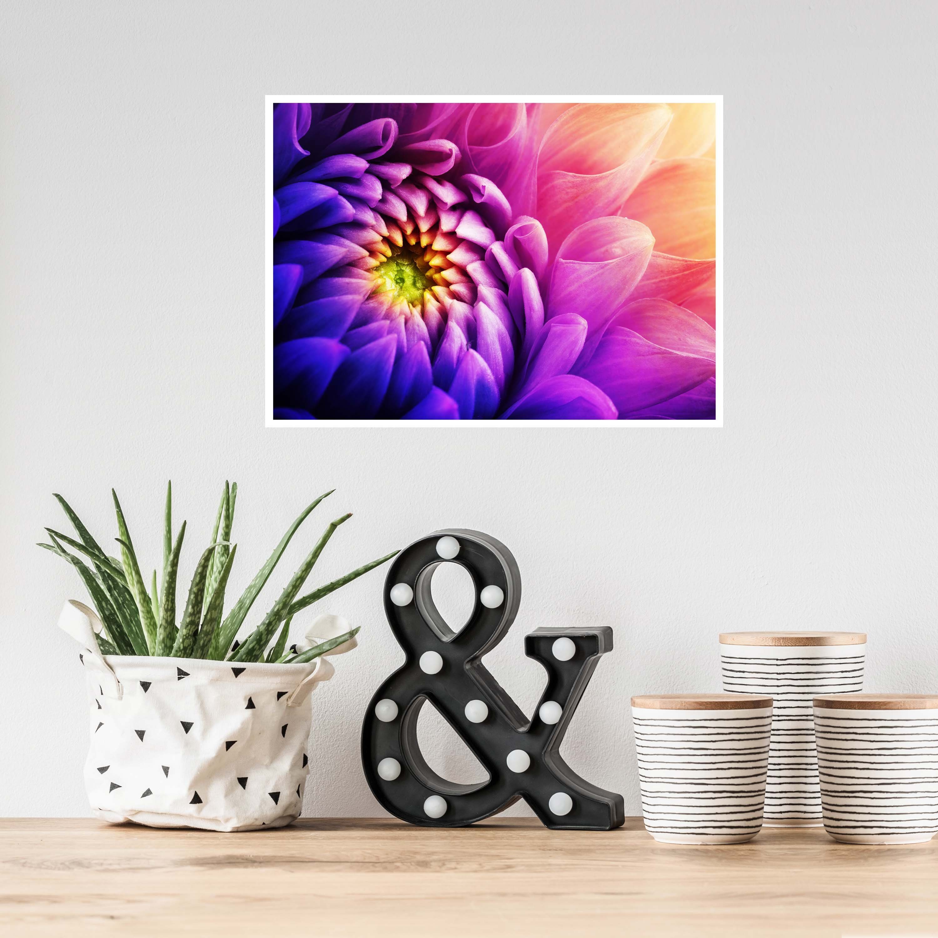 Wandbild, versch. Blüte, Größen Wanddeko, wandmotiv24 Natur Poster violett, Poster Pflanze, in St), (1