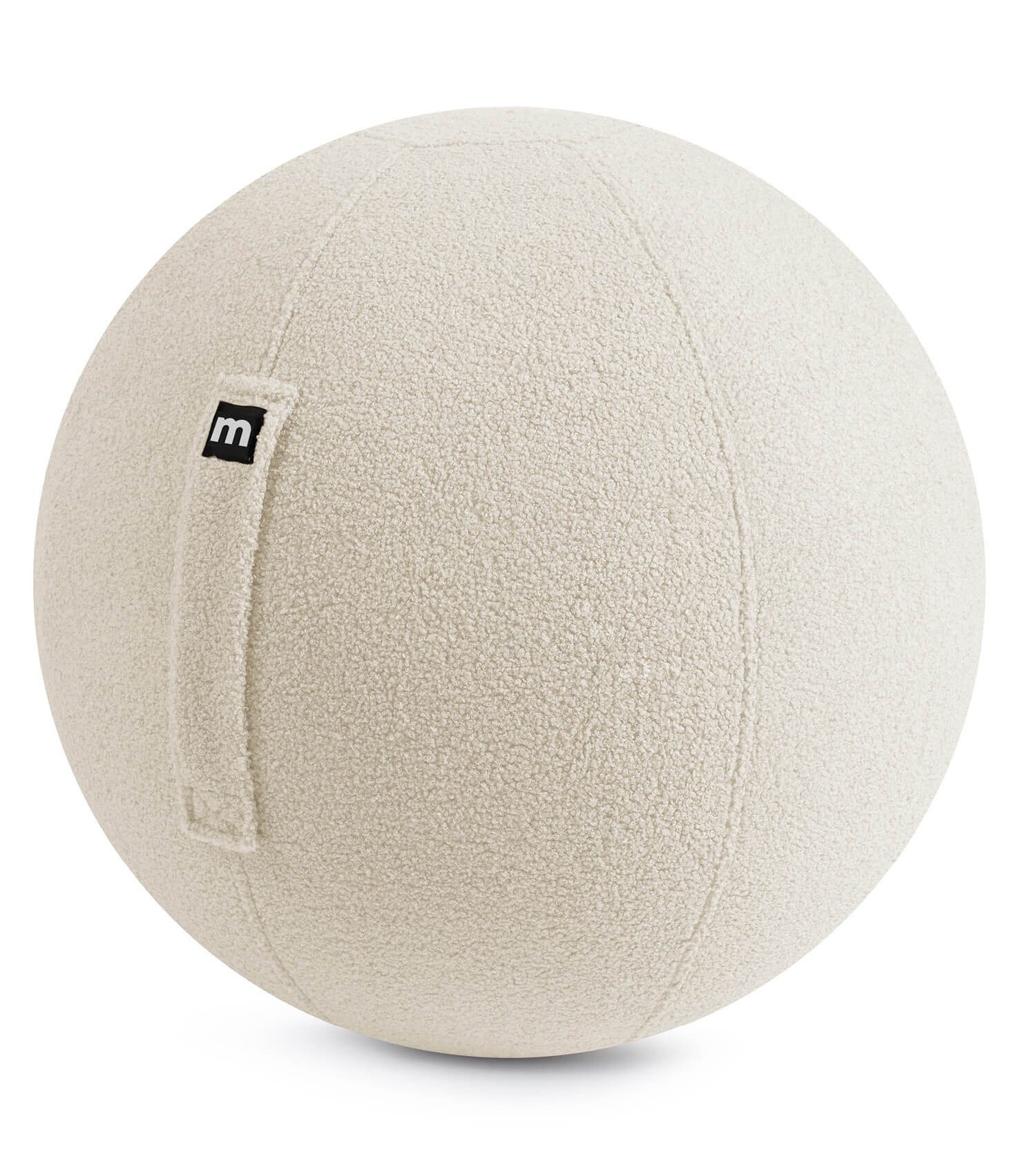 mokebo Sitzball Der Runde (mit Stoffbezug), Made in Germany, ergonomischer Hocker, Büro, Homeoffice in Grau