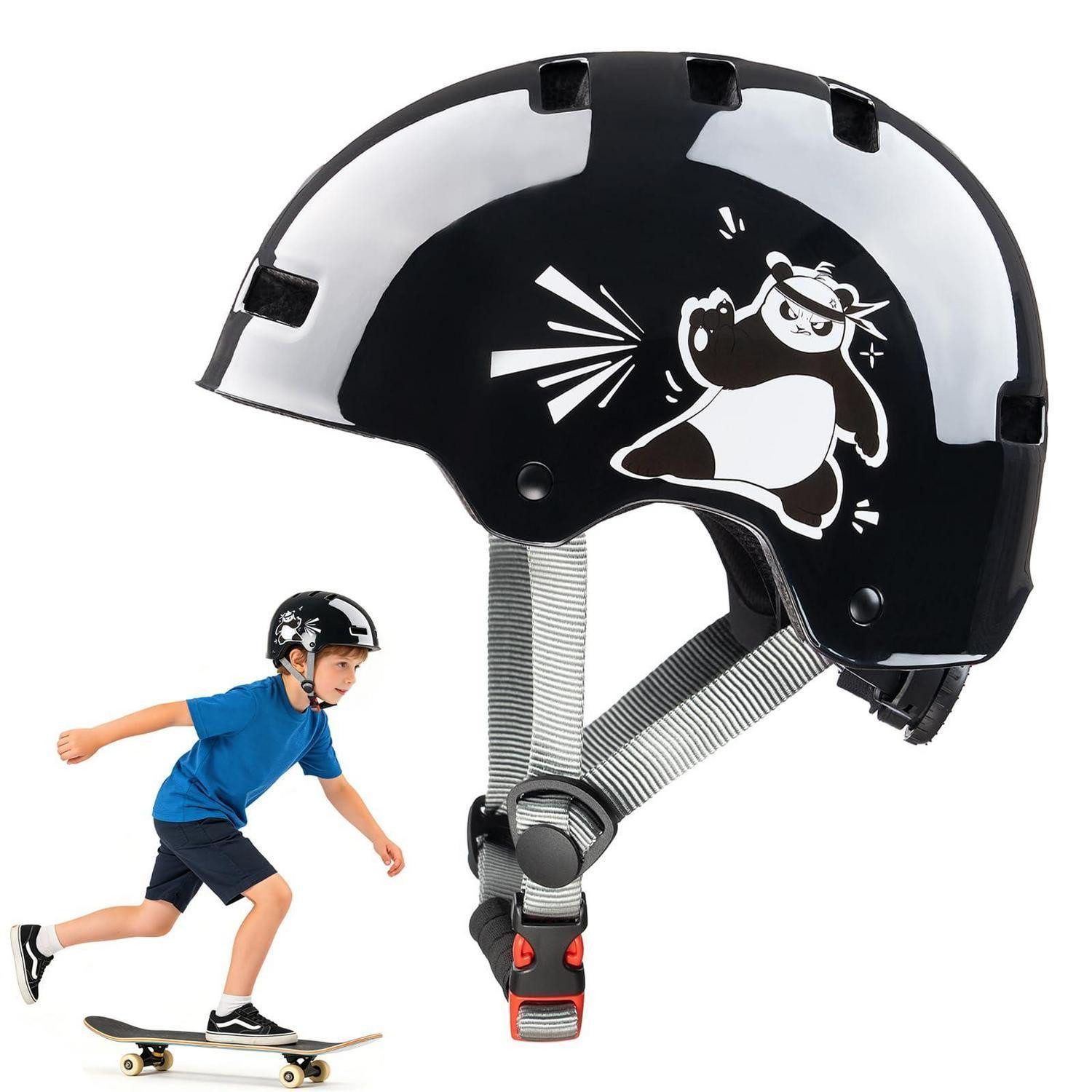 LuxusKollektion Kinderhelm Kinderhelm verstellbar Panda M