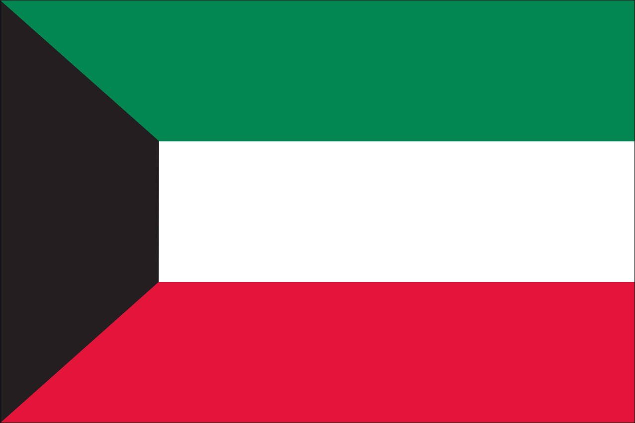 Flagge Kuwait Querformat 110 g/m² flaggenmeer Flagge